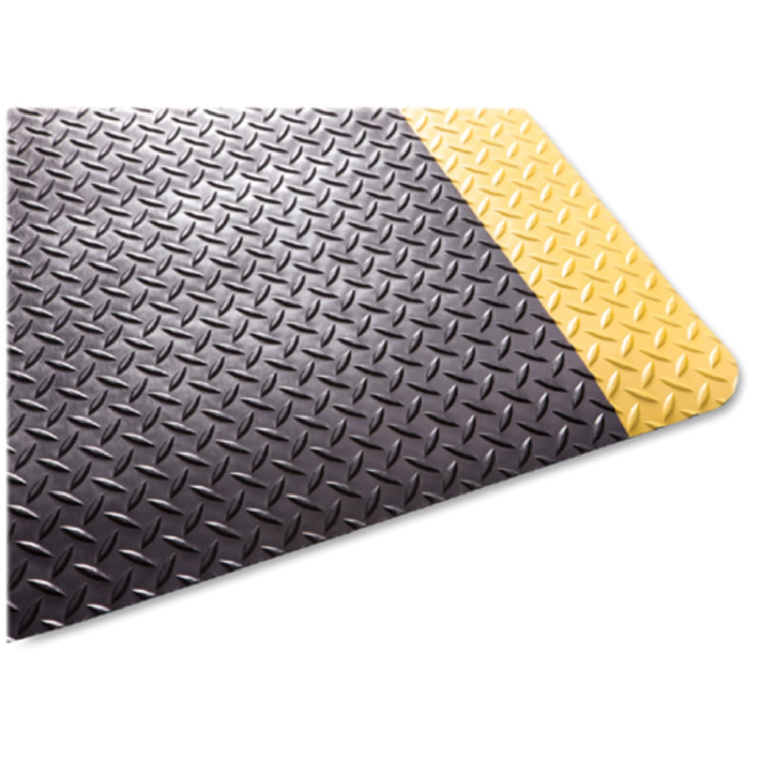 Genuine Joe Safe Step Anti-Fatigue Mat, 2ft x 3ft, Black/Yellow - Image 4