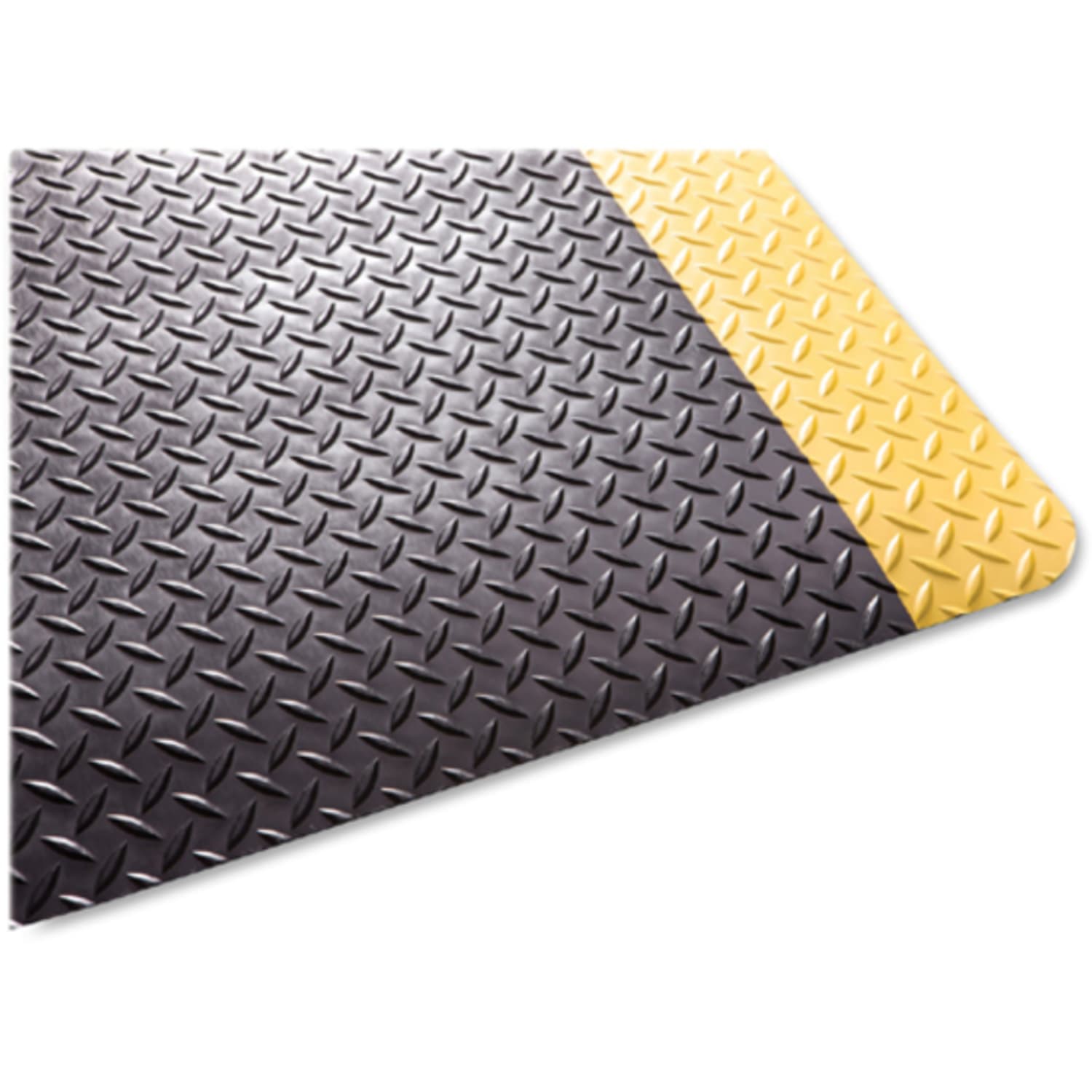 Genuine Joe Safe Step Anti-Fatigue Mat, 3ft x 5ft, Black/Yellow - Image 4