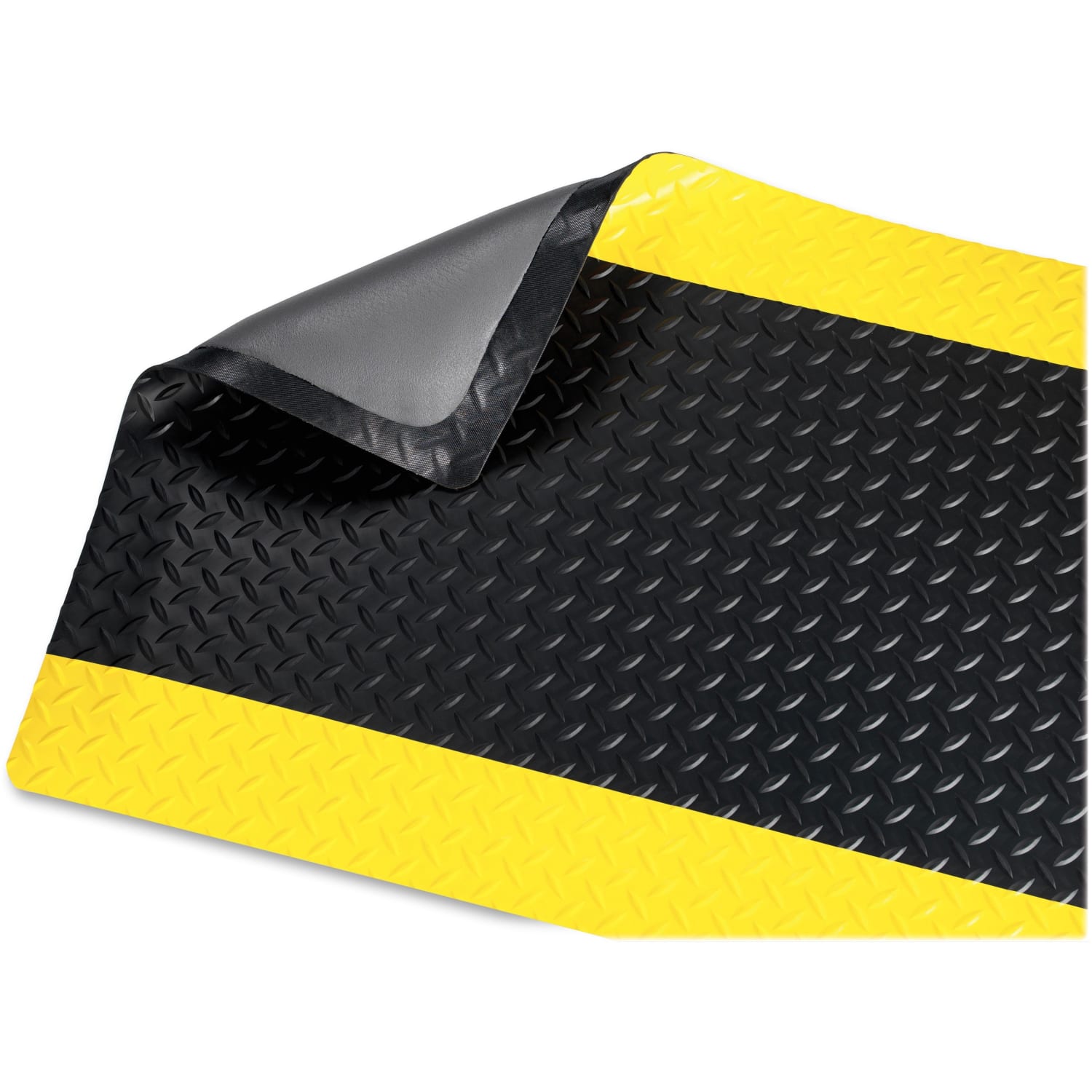 Genuine Joe Safe Step Anti-Fatigue Mat, 3ft x 5ft, Black/Yellow - Image 5