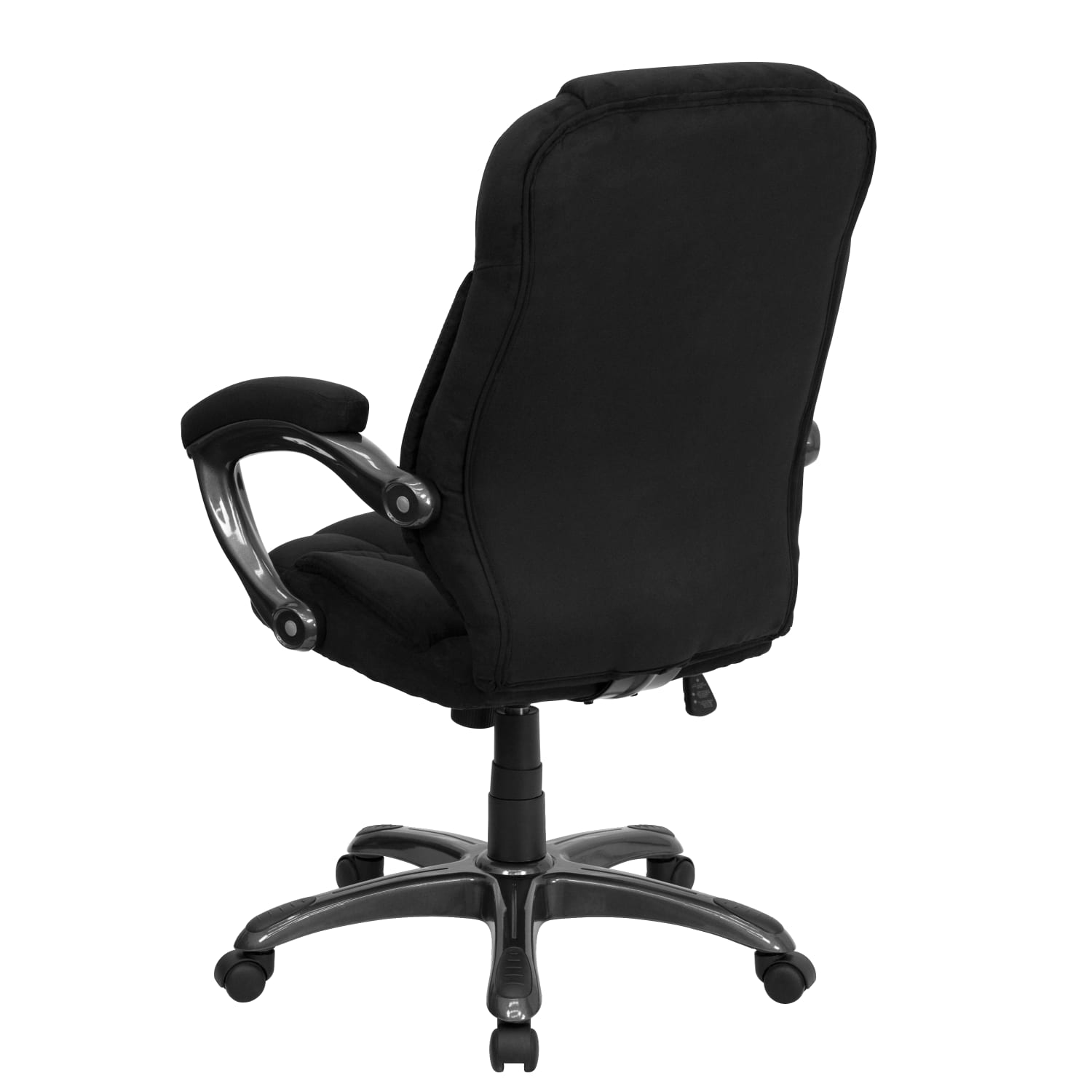 Flash Furniture Ergonomic Microfiber High-Back Chair, Black/Titanium - Image 9