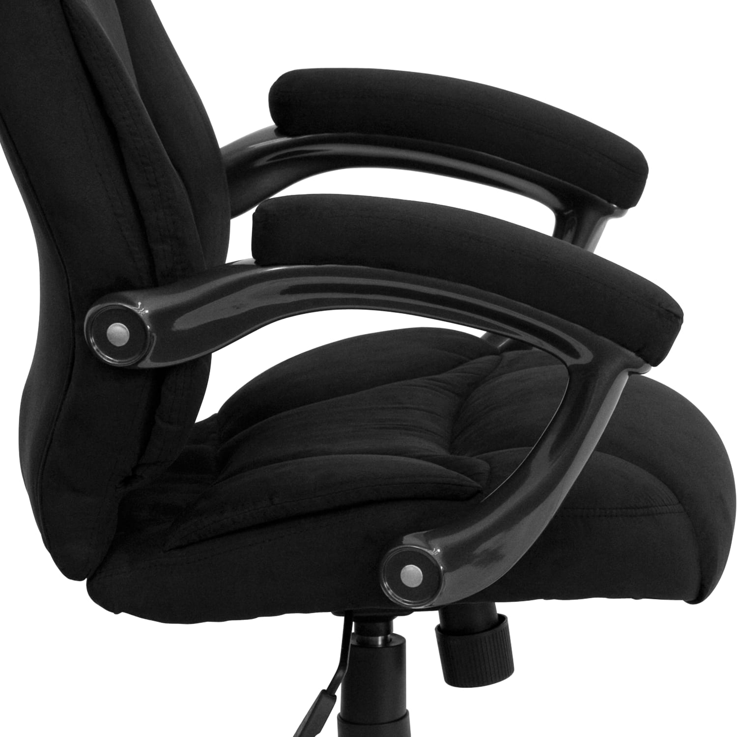 Flash Furniture Ergonomic Microfiber High-Back Chair, Black/Titanium - Image 10