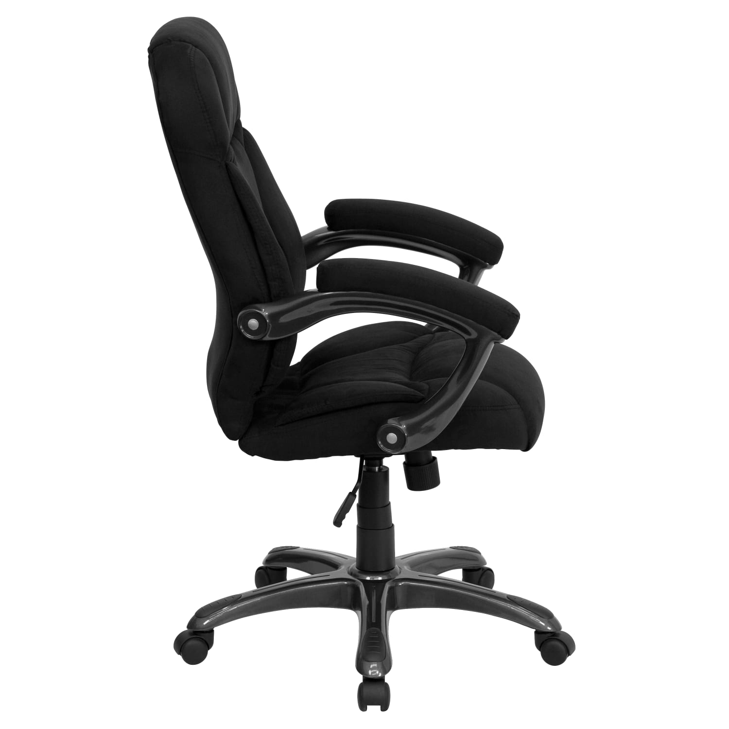 Flash Furniture Ergonomic Microfiber High-Back Chair, Black/Titanium - Image 11