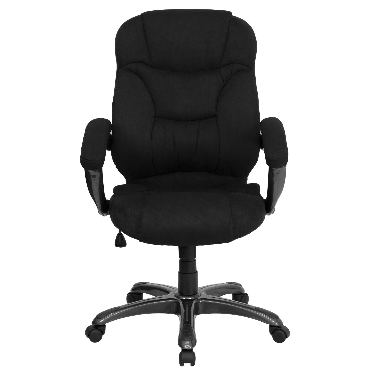 Flash Furniture Ergonomic Microfiber High-Back Chair, Black/Titanium - Image 12
