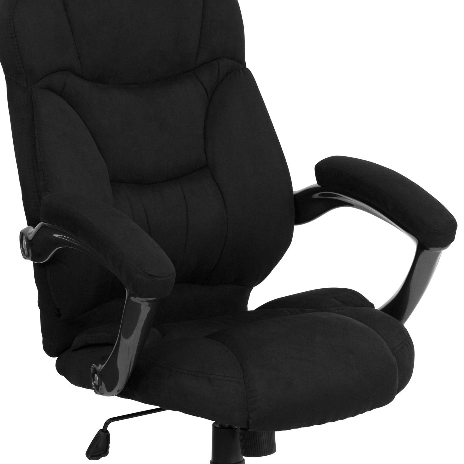 Flash Furniture Ergonomic Microfiber High-Back Chair, Black/Titanium - Image 13