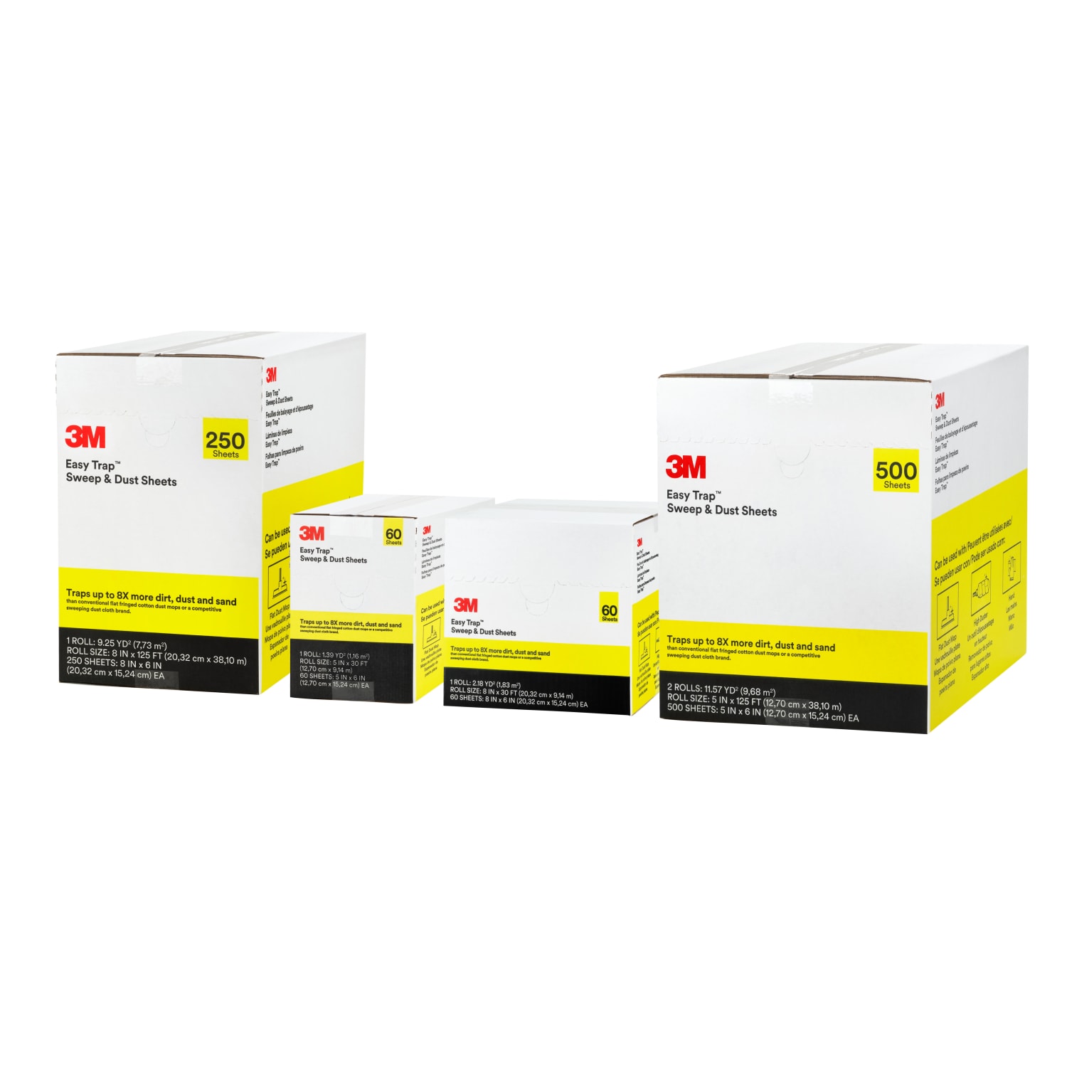 3M Easy Trap Duster Sweep And Dust Sheets, 8in x 6in x 125ft, 1 Roll, 250 Sheets - Image 4