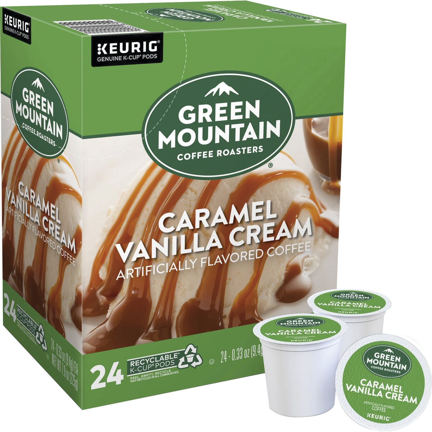 Green Mountain Coffee Single-Serve Coffee K-Cup, Caramel Vanilla Cream, Carton Of 96, 4 x 24 Per Box - Image 3