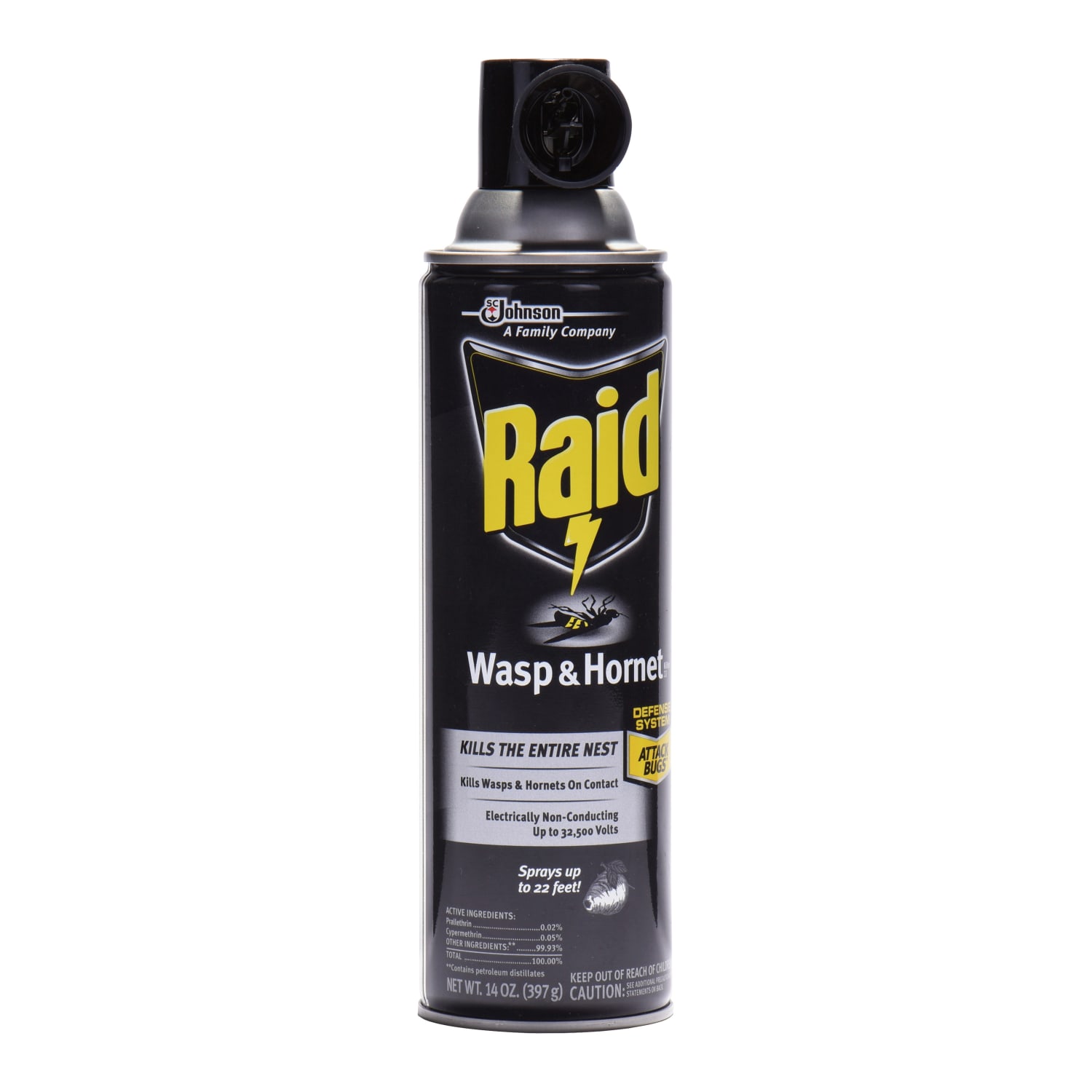 Raid Wasp and Hornet Killer 33 - Spray - Kills Wasp, Hornet, Mud Dauber, Yellow Jacket - 14 fl oz - White - 12 / Carton - Image 4