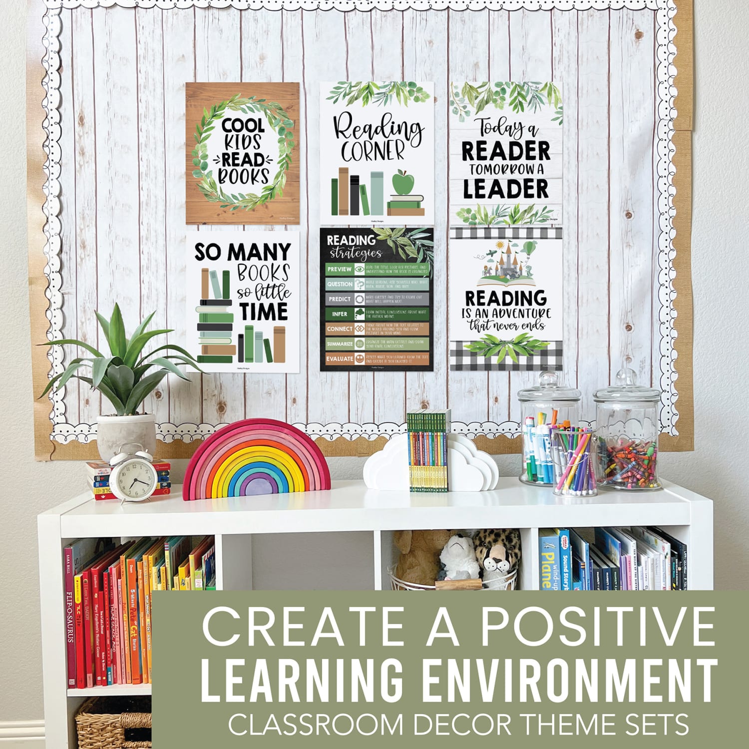 Hadley Designs Posters, Farmhouse Greenery Reading, Set Of 6 - Image 3