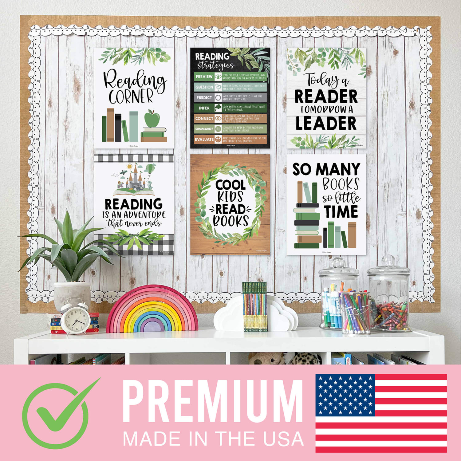 Hadley Designs Posters, Farmhouse Greenery Reading, Set Of 6 - Image 4