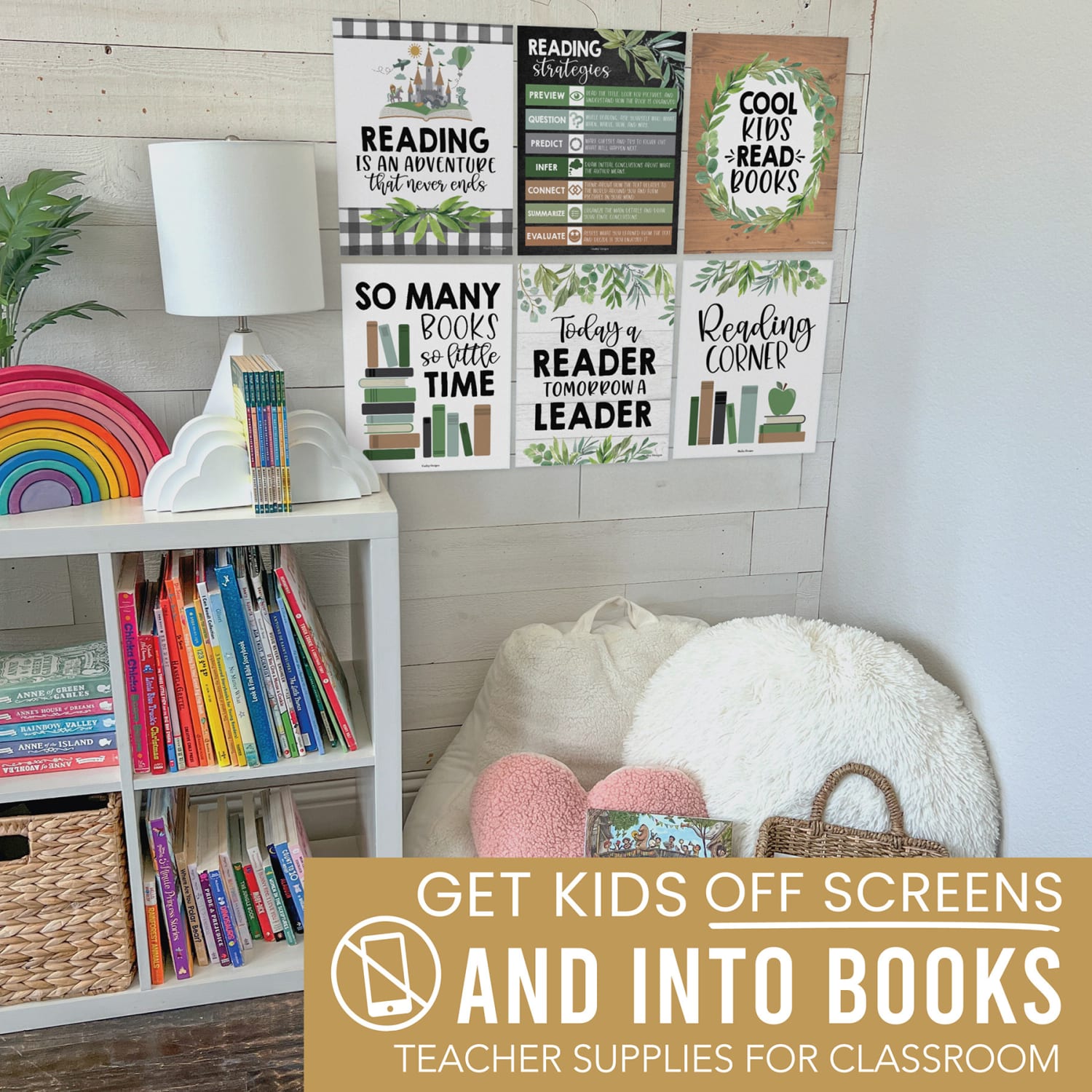 Hadley Designs Posters, Farmhouse Greenery Reading, Set Of 6 - Image 5