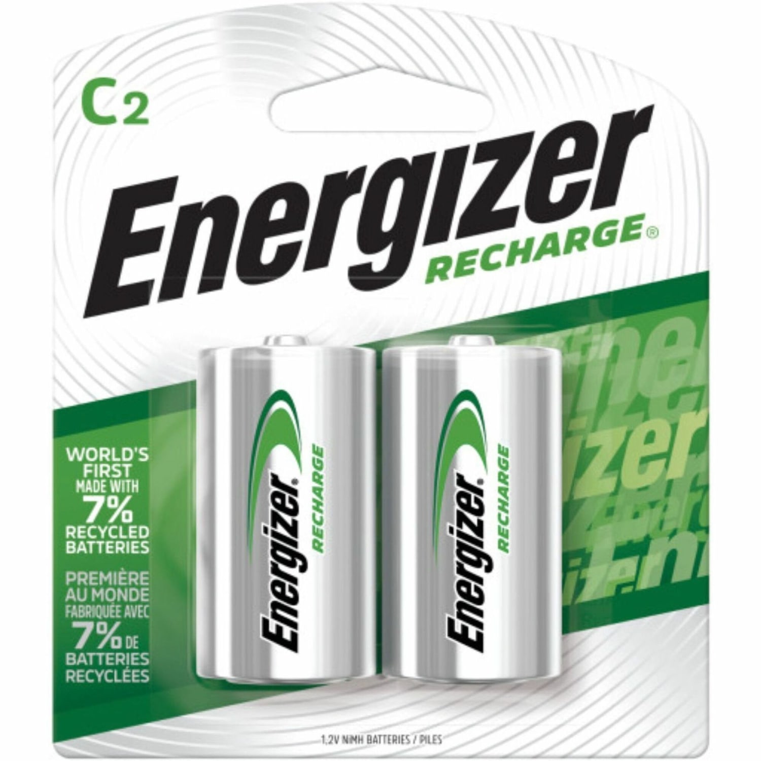 Energizer Recharge Universal Rechargeable C Battery 2-Packs - For Multipurpose - Battery Rechargeable - C - 2/Pack - 24 / Carton - Image 3
