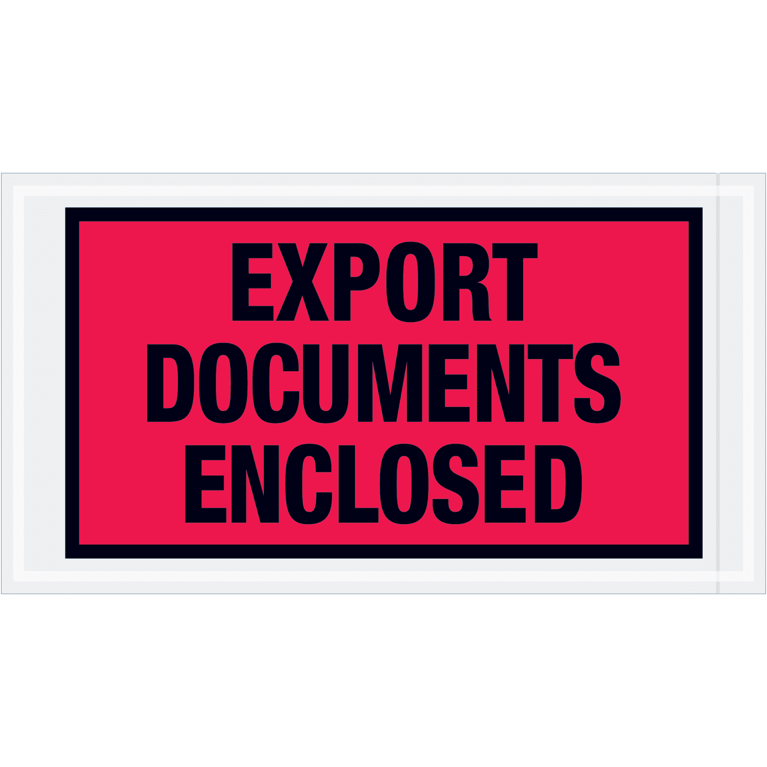 Tape Logic Preprinted Packing List Envelopes, Export Documents Enclosed, 5 1/2in x 10in, Red, Case Of 1,000