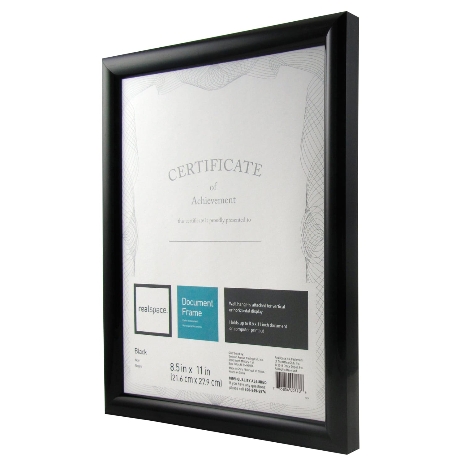 Realspace Photo/Document Frame, Plastic, 8-1/2in x 11in, Black - Image 3
