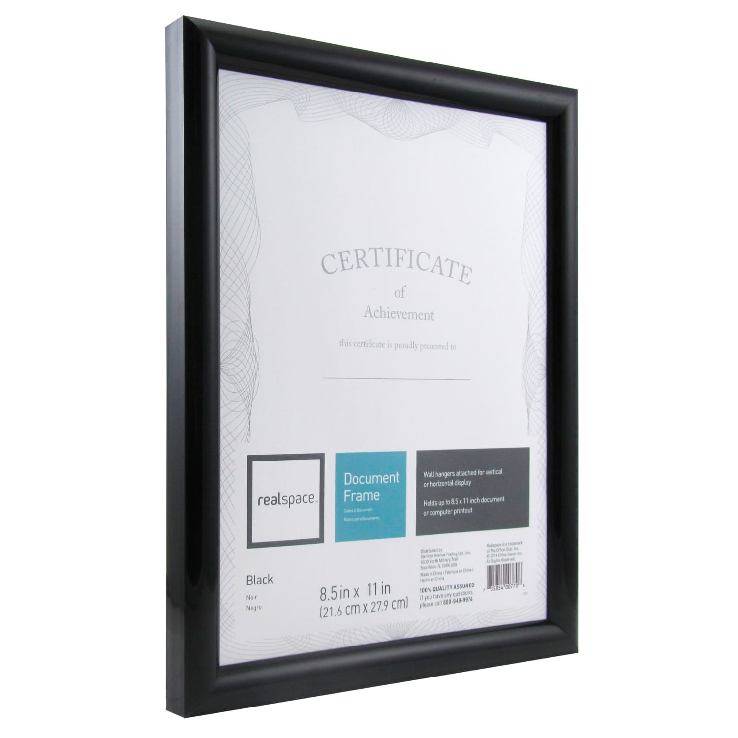 Realspace Photo/Document Frame, Plastic, 8-1/2in x 11in, Black - Image 4