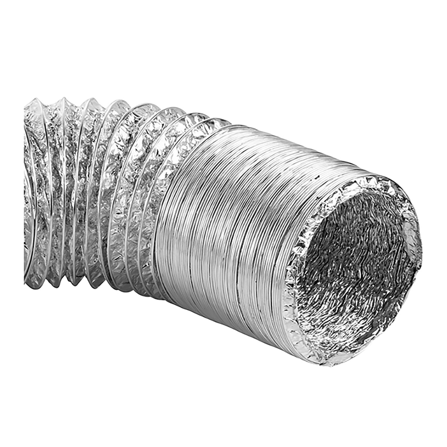 Lambro 4-In. UL 2158A Clothes Dryer Foil Flex Transition Duct, 50-ft., 498-50 - Image 4