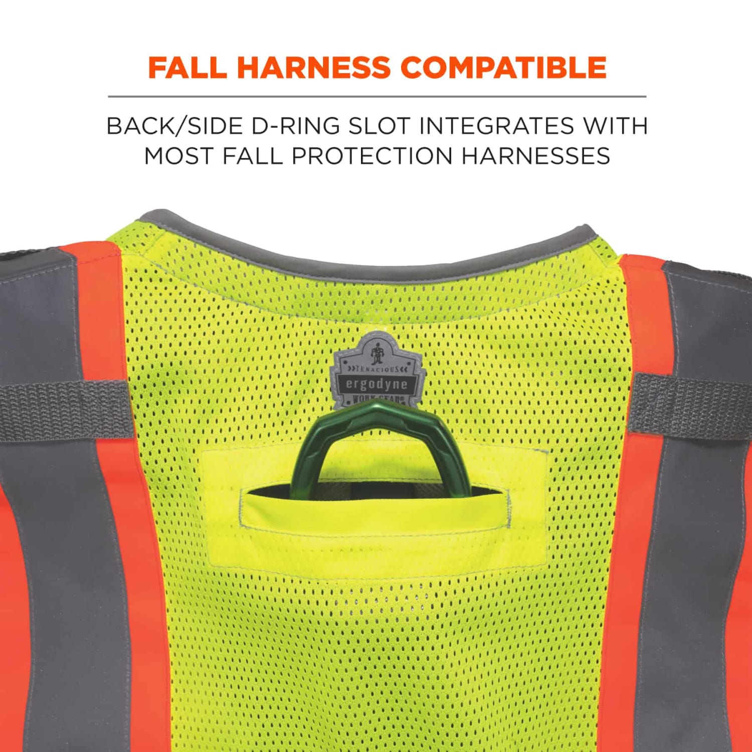 Ergodyne GloWear 8231TVK Hi-Vis Tool Tethering Safety Vest Kit, Class 2, Small/Medium, Lime - Image 6