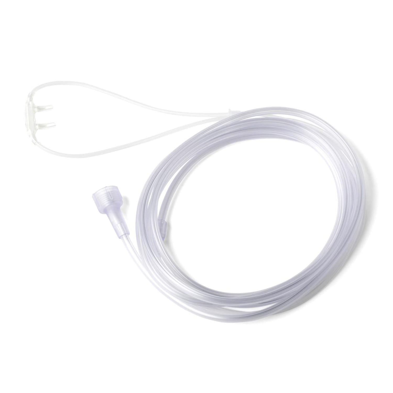 Medline SuperSoft Cannulas, Adult, 7ft, Clear, Pack Of 50