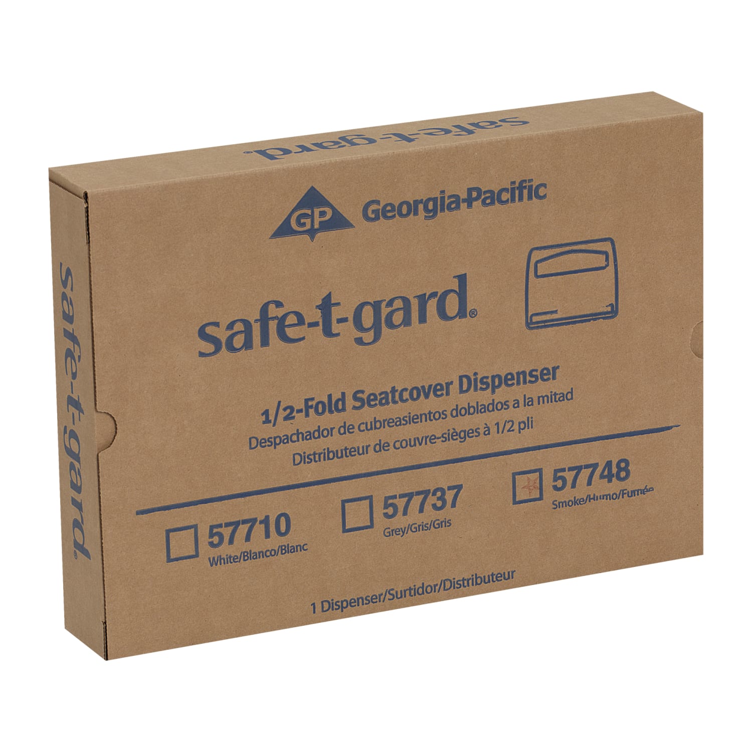 Safe-T-Gard 1/2-Fold Seat Cover Dispensing System, 11-3/4inH x 16-3/8inW x 2-1/2inD, Black - Image 5