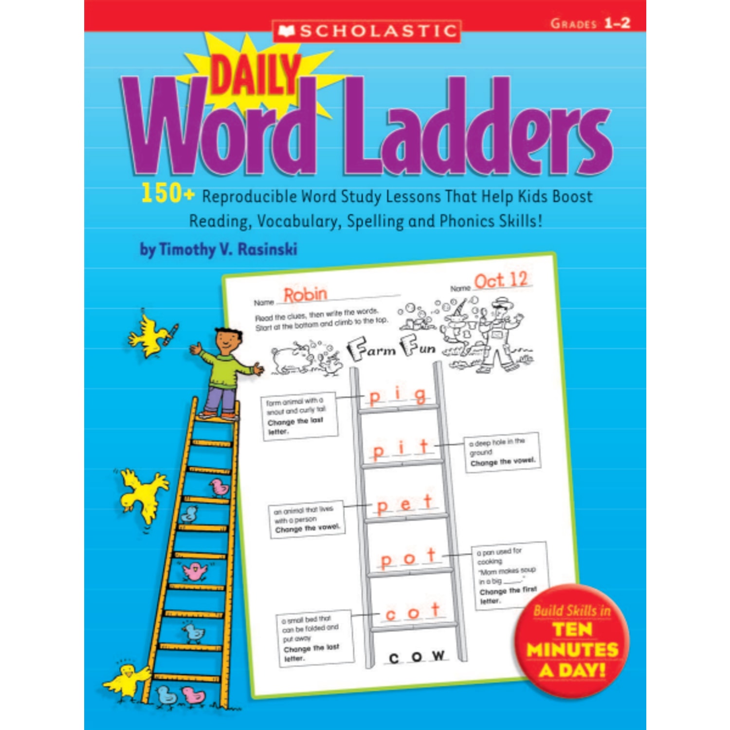 Scholastic Daily Word Ladders: Grades 1-2, 176 Pages (88 Sheets)