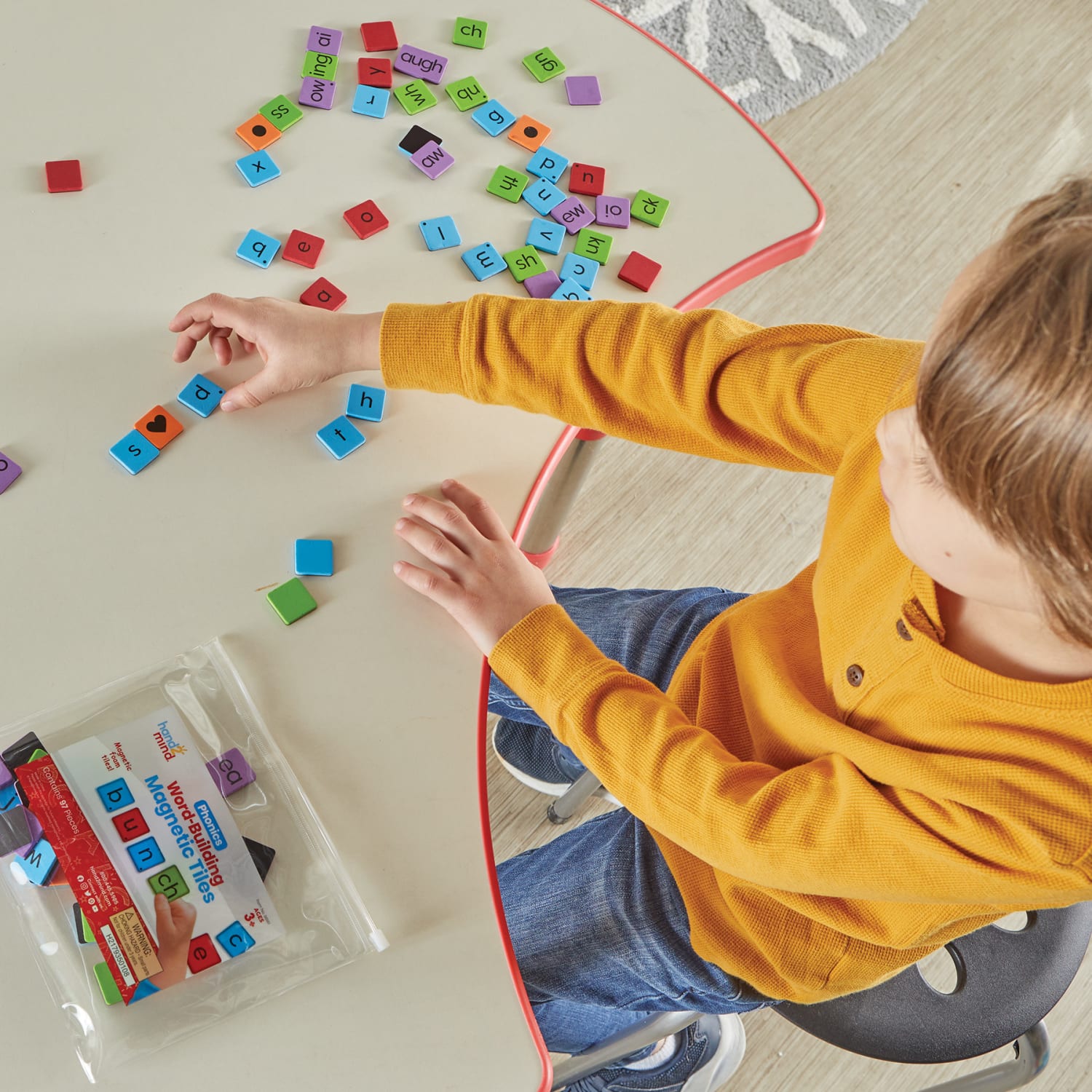 Hand2Mind Phonics Word-Building Magnetic Tiles, Multicolor, Grades Pre-K - 3 - Image 5
