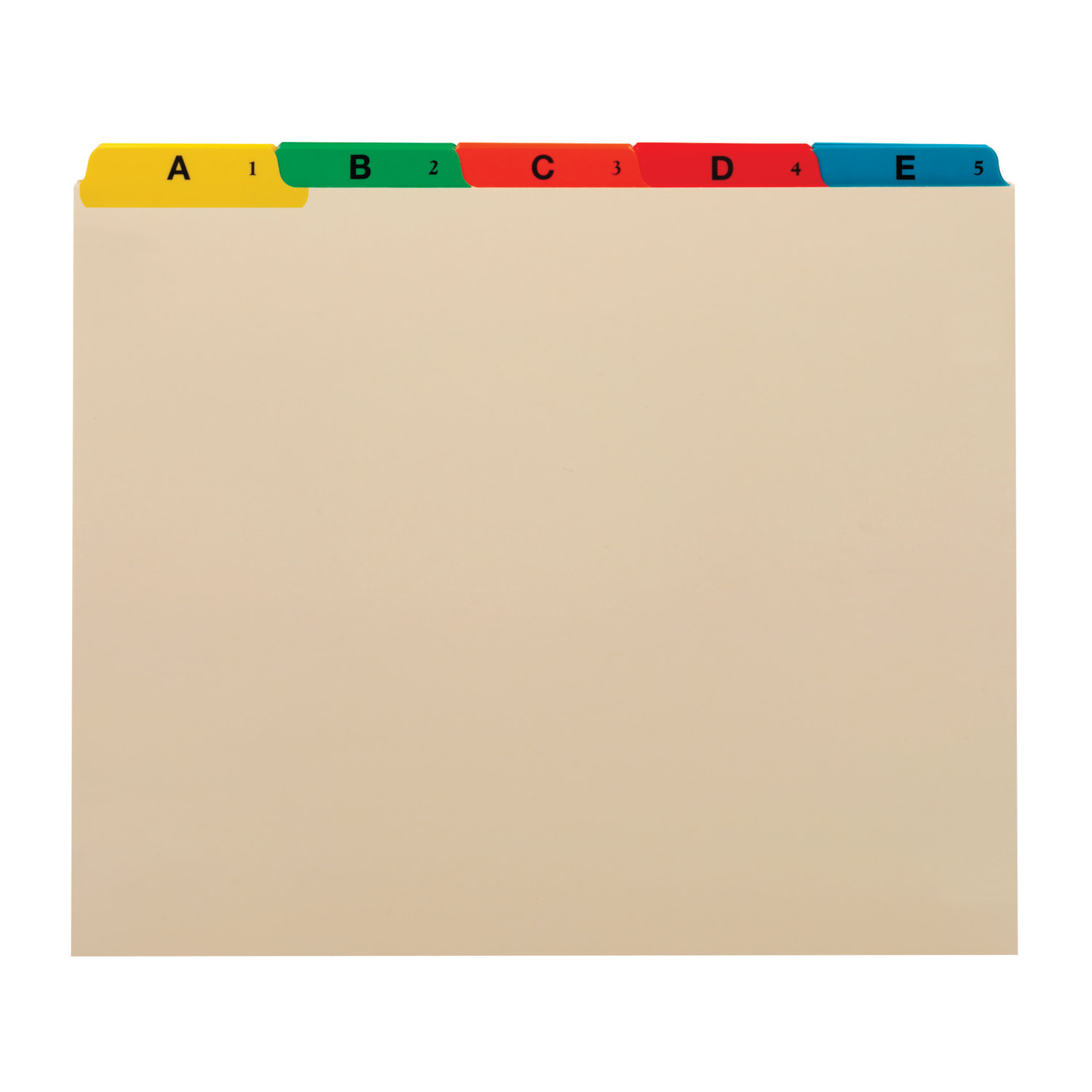 Office Depot Brand Manila A To Z File Guides, Letter Size, Manila, Pack Of 25