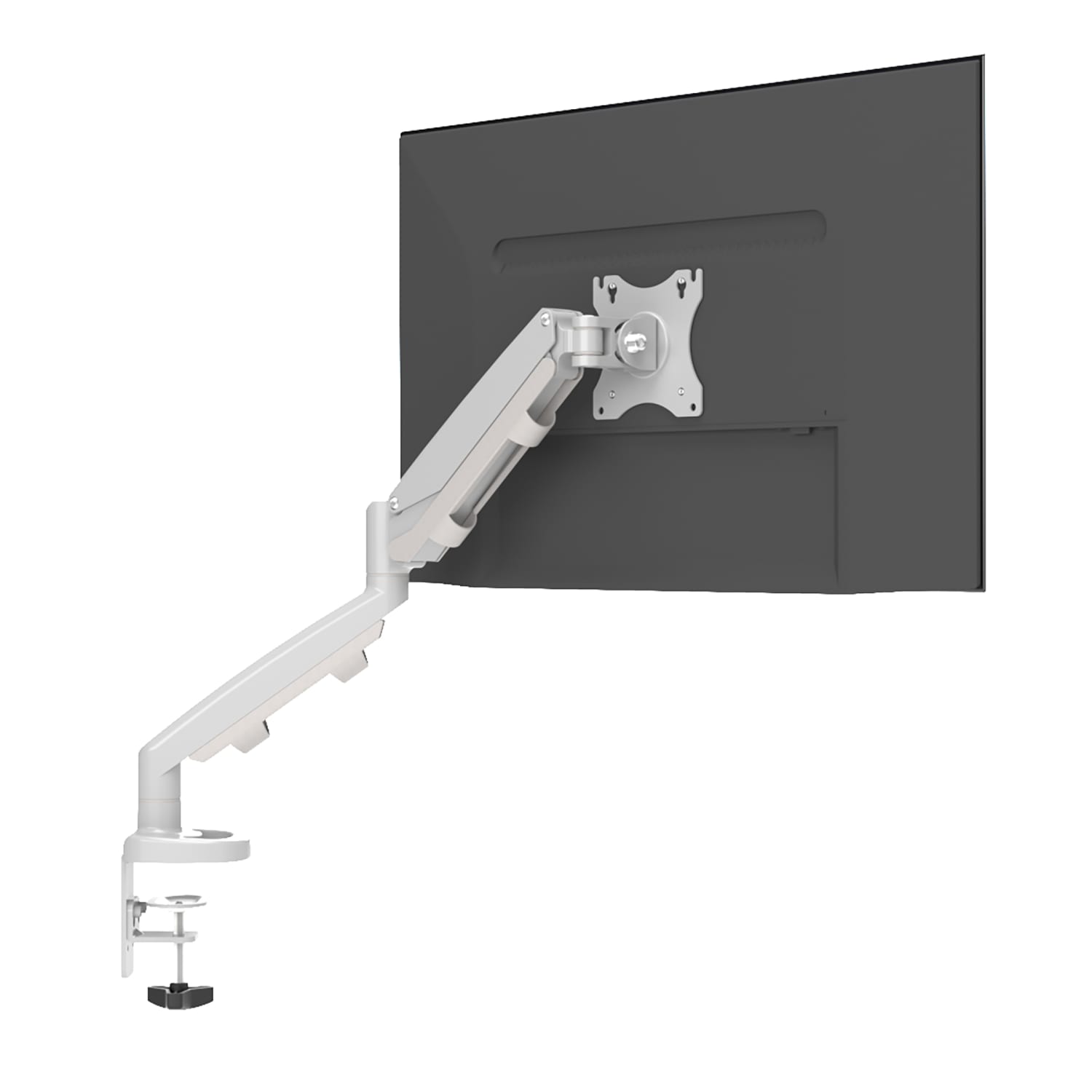Fellowes Eppa Adjustable Single Monitor Arm For Monitors Up To 17.6 Lb, BIMA, Silver - Image 4
