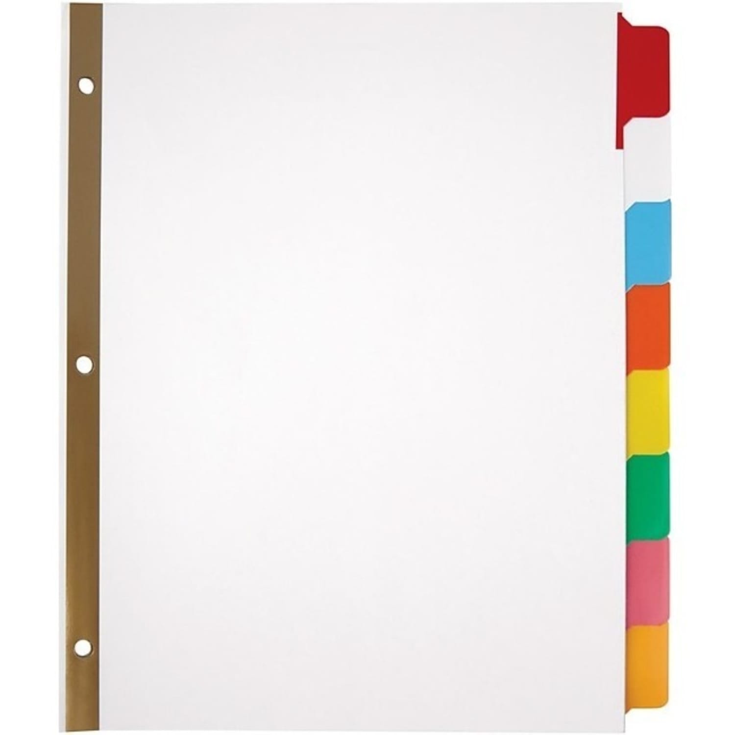 Office Depot Brand Write-On Dividers, 8 Tab, 3 sets, Multicolor - Image 4