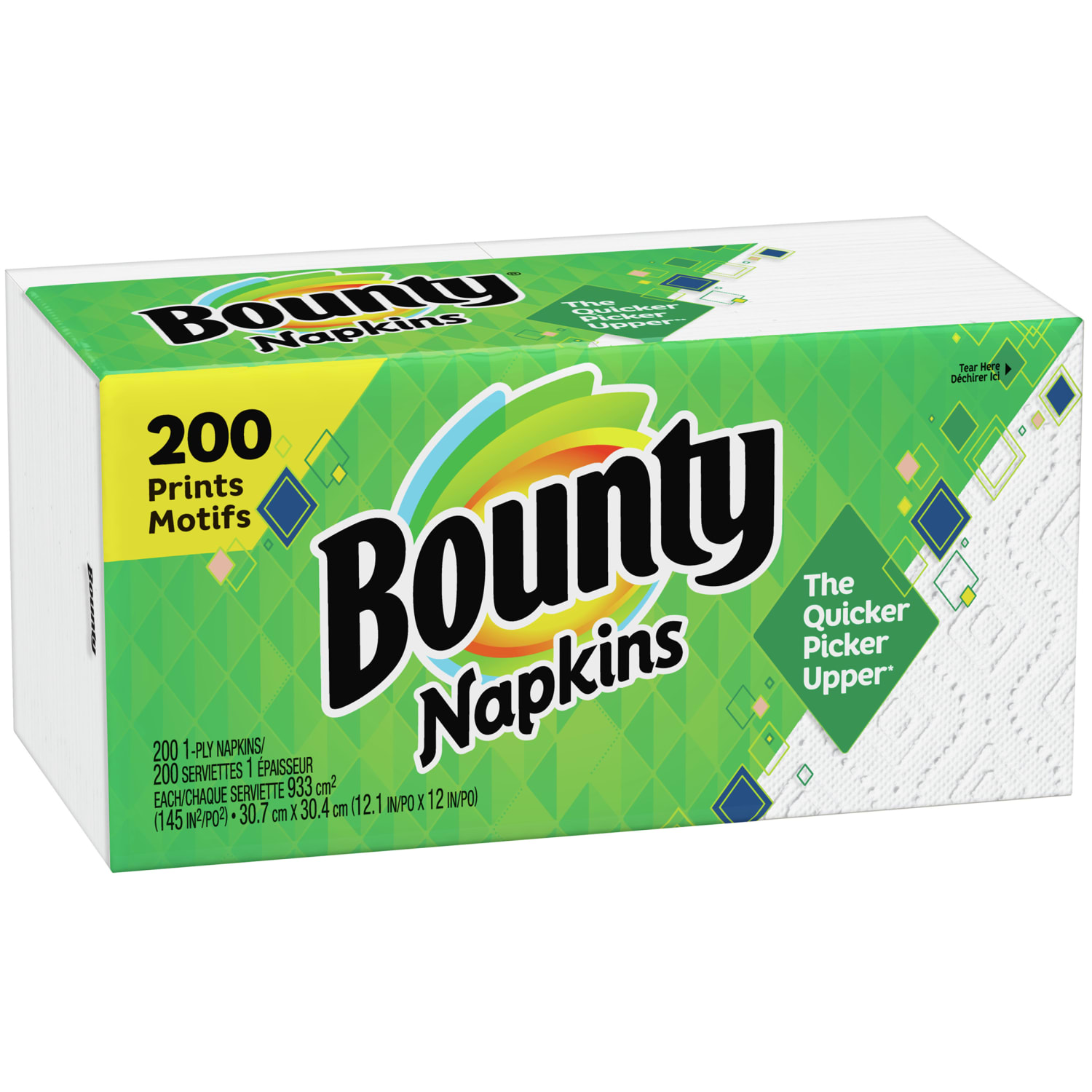 Bounty Quilted 1-Ply Napkins, White, Pack Of 200 Napkins - Image 3