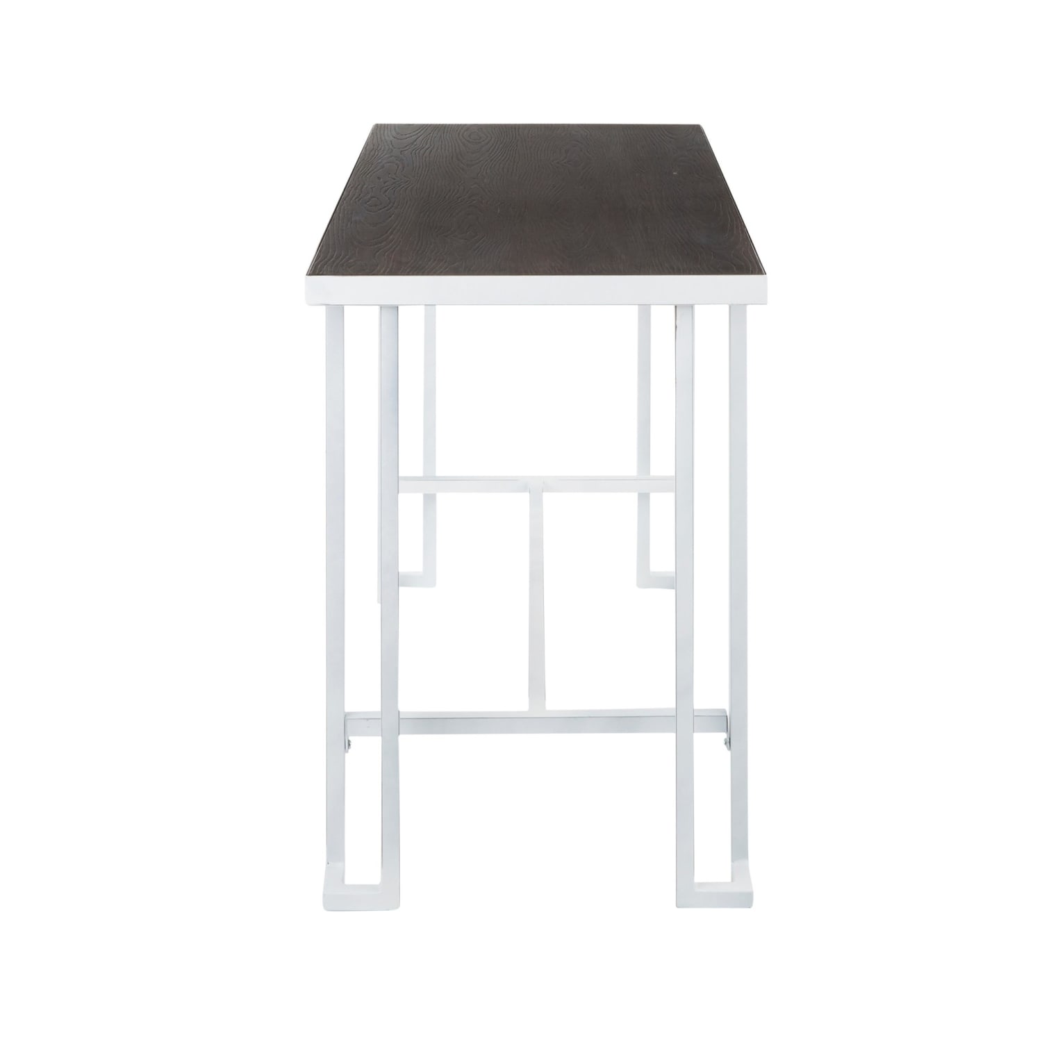 LumiSource Roman Counter Table, 34-3/4inH x 48inW x 24-1/4inD, Espresso/Vintage White - Image 3