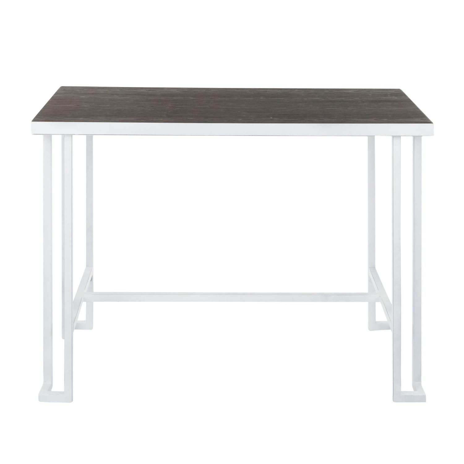 LumiSource Roman Counter Table, 34-3/4inH x 48inW x 24-1/4inD, Espresso/Vintage White - Image 5