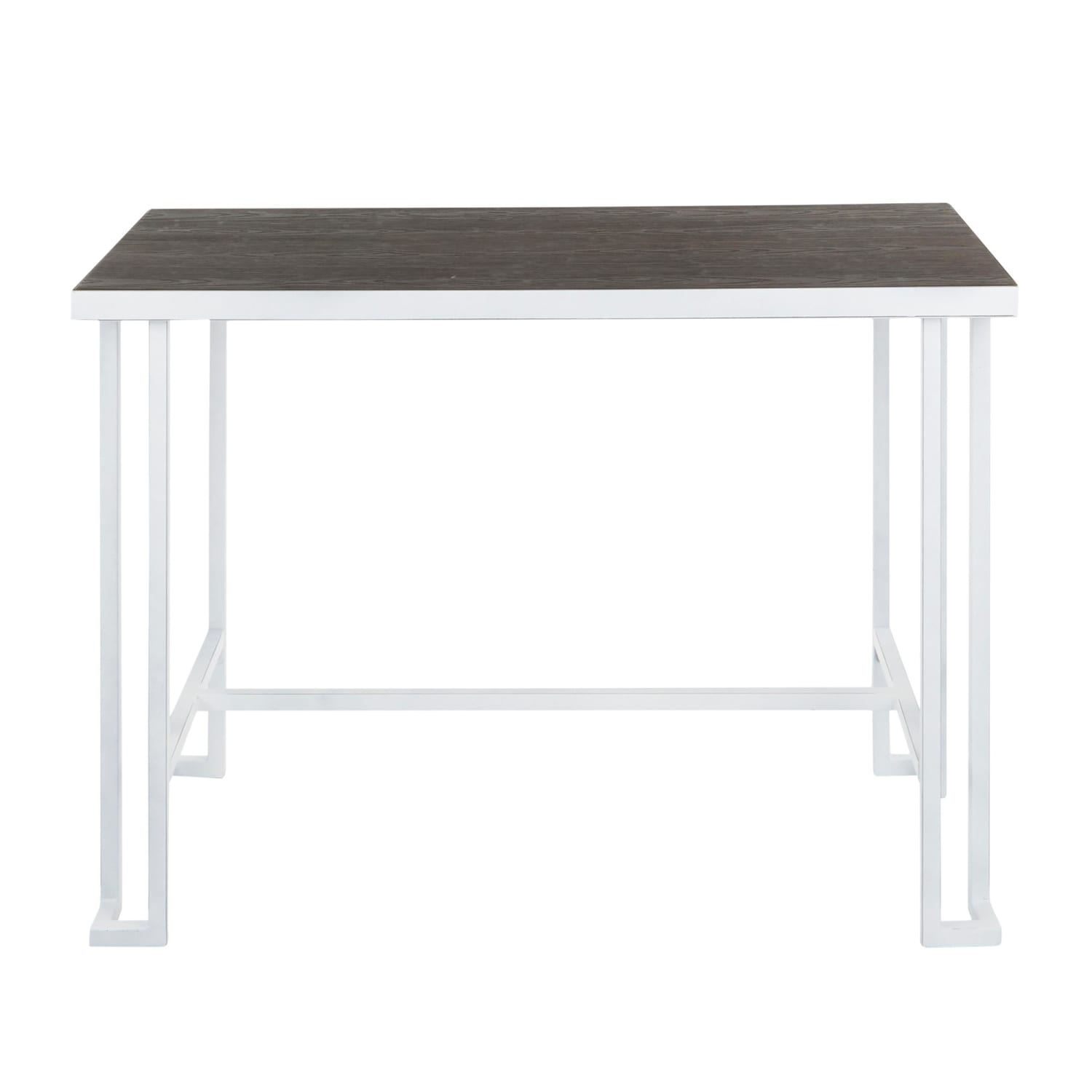 LumiSource Roman Counter Table, 34-3/4inH x 48inW x 24-1/4inD, Espresso/Vintage White - Image 6