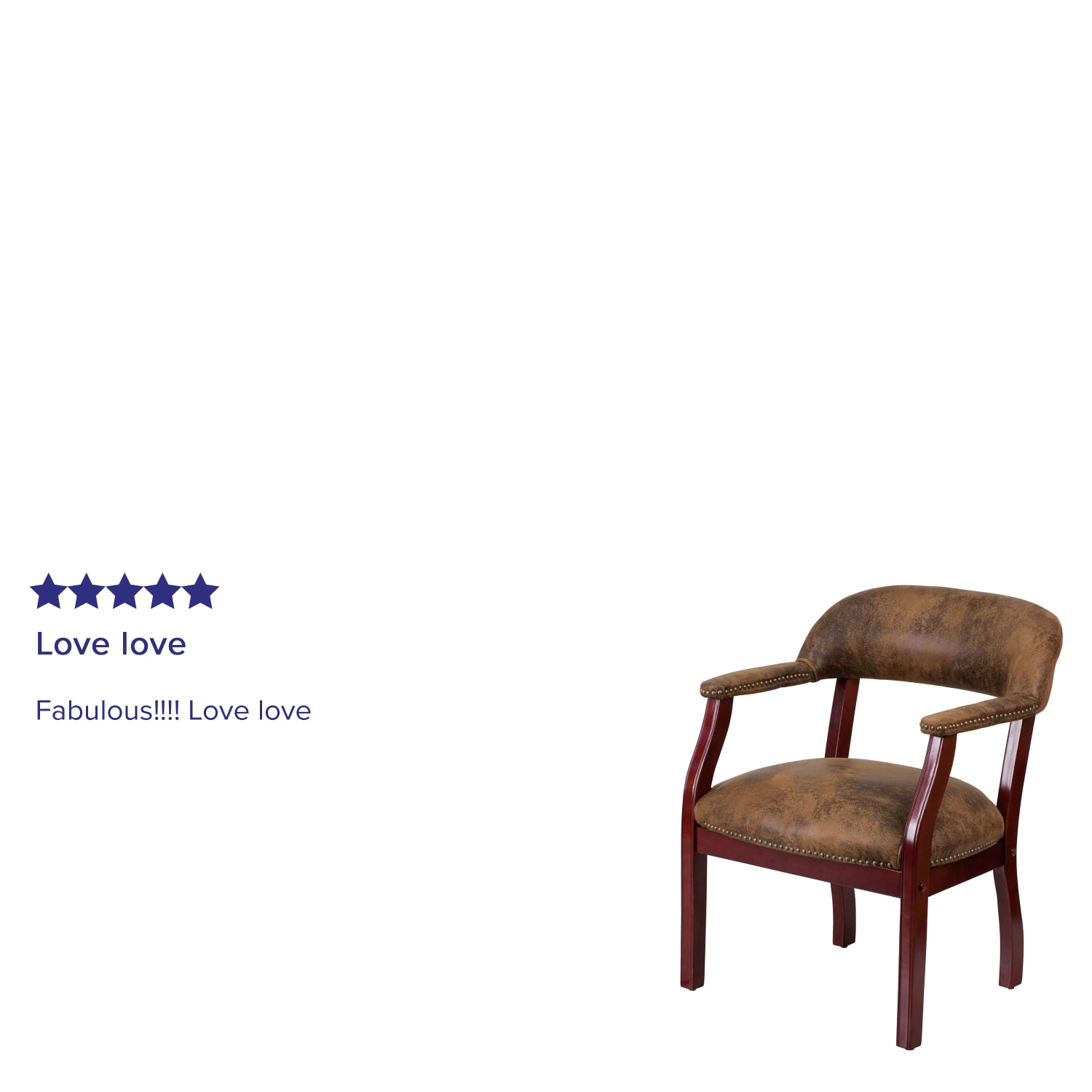 Flash Furniture Microfiber Conference Chair with Accent Nail Trim Bomber Jacket Brown PopularChairscom