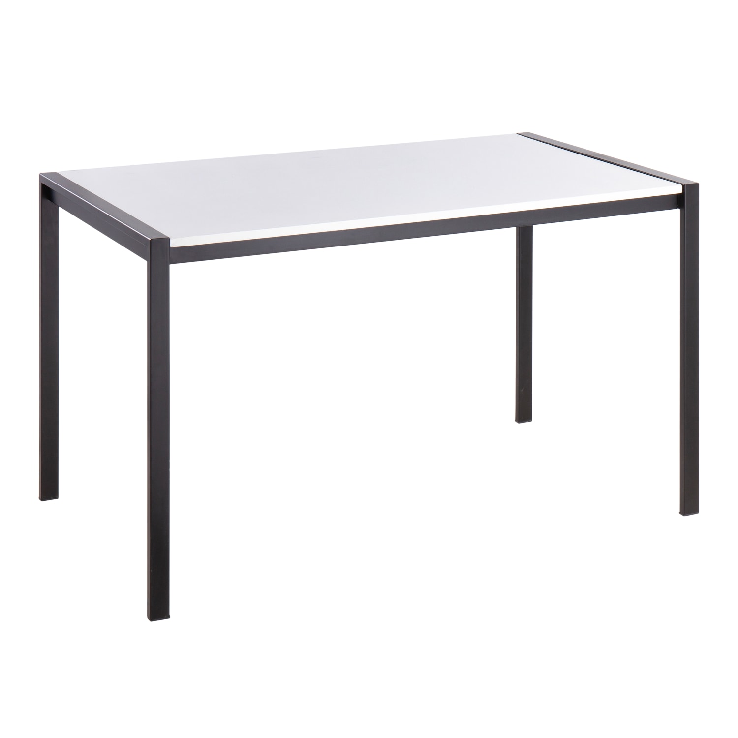LumiSource Fuji Dinette Table, 29-3/4inH x 50-1/4inW x 27-3/4inD, White/Black