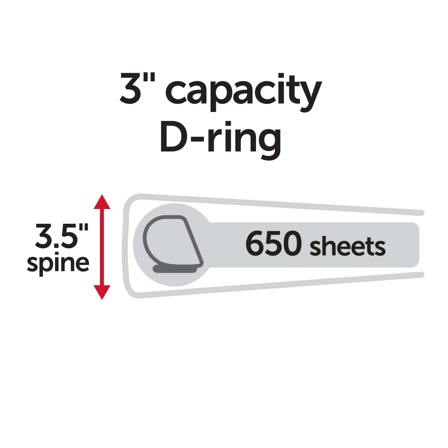 Office Depot Brand Durable View 3-Ring Binder, 3in Slant Rings, White - Image 6