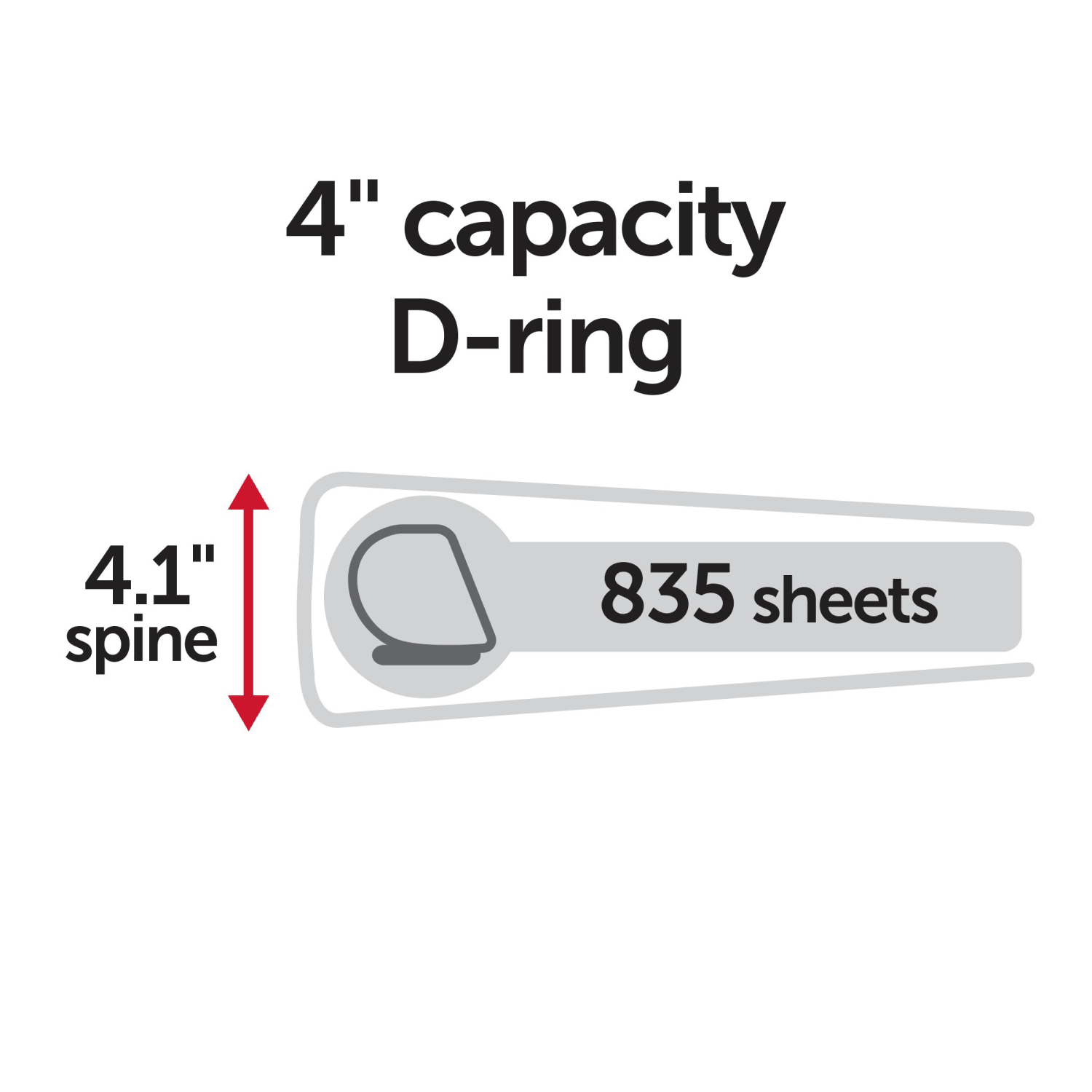 Office Depot Brand Durable View 3-Ring Binder, 4in Slant Rings, White - Image 5
