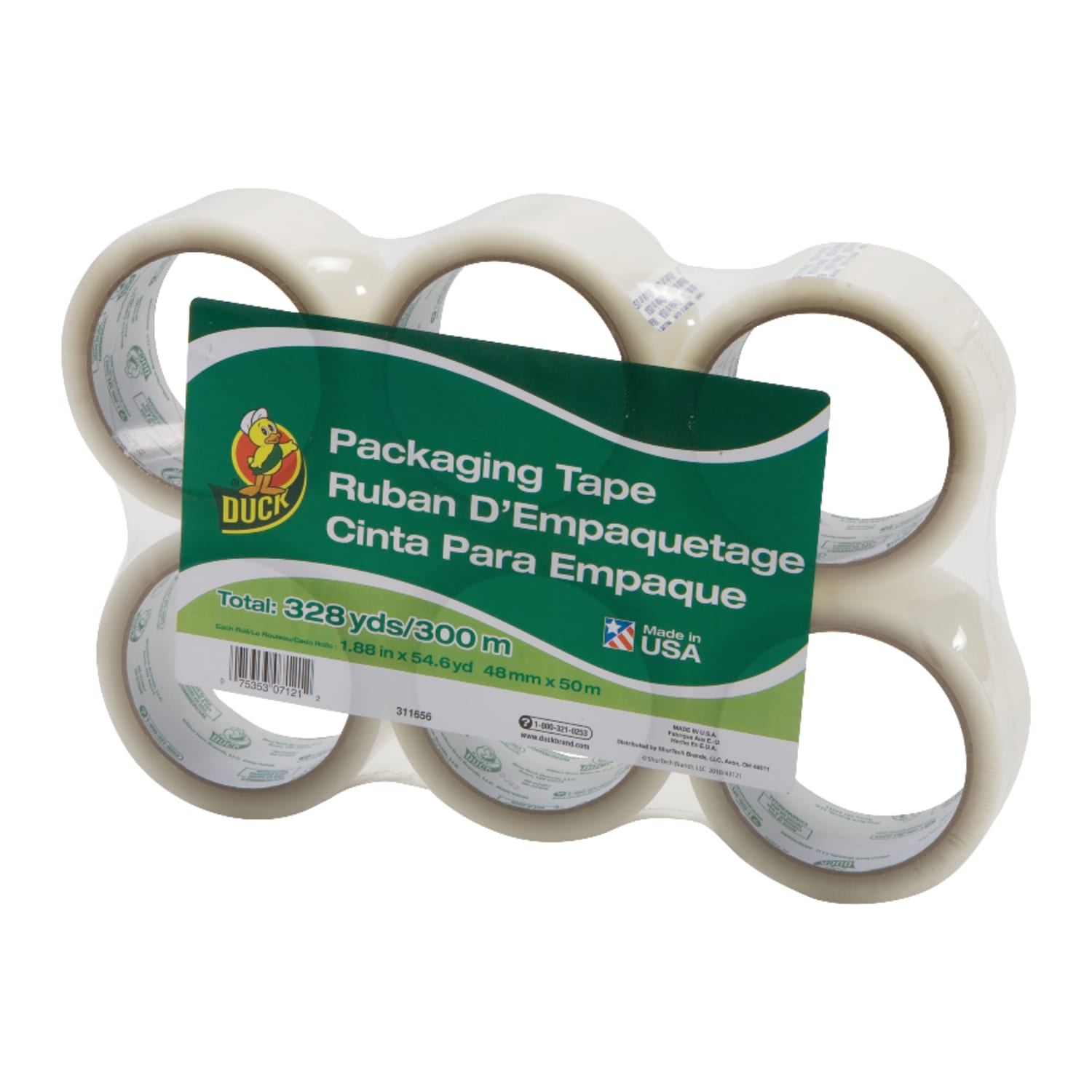 Duck Standard Packing Tape, 55 Yd., Pack Of 6 - Image 3
