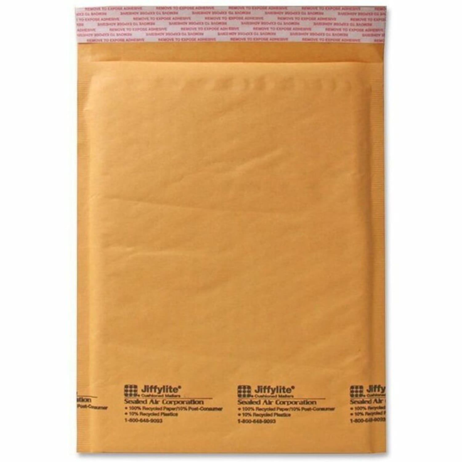 Sealed Air Self-Seal Bubble Mailers, 8 1/2in x 12in, Kraft, Case Of 100 - Image 3