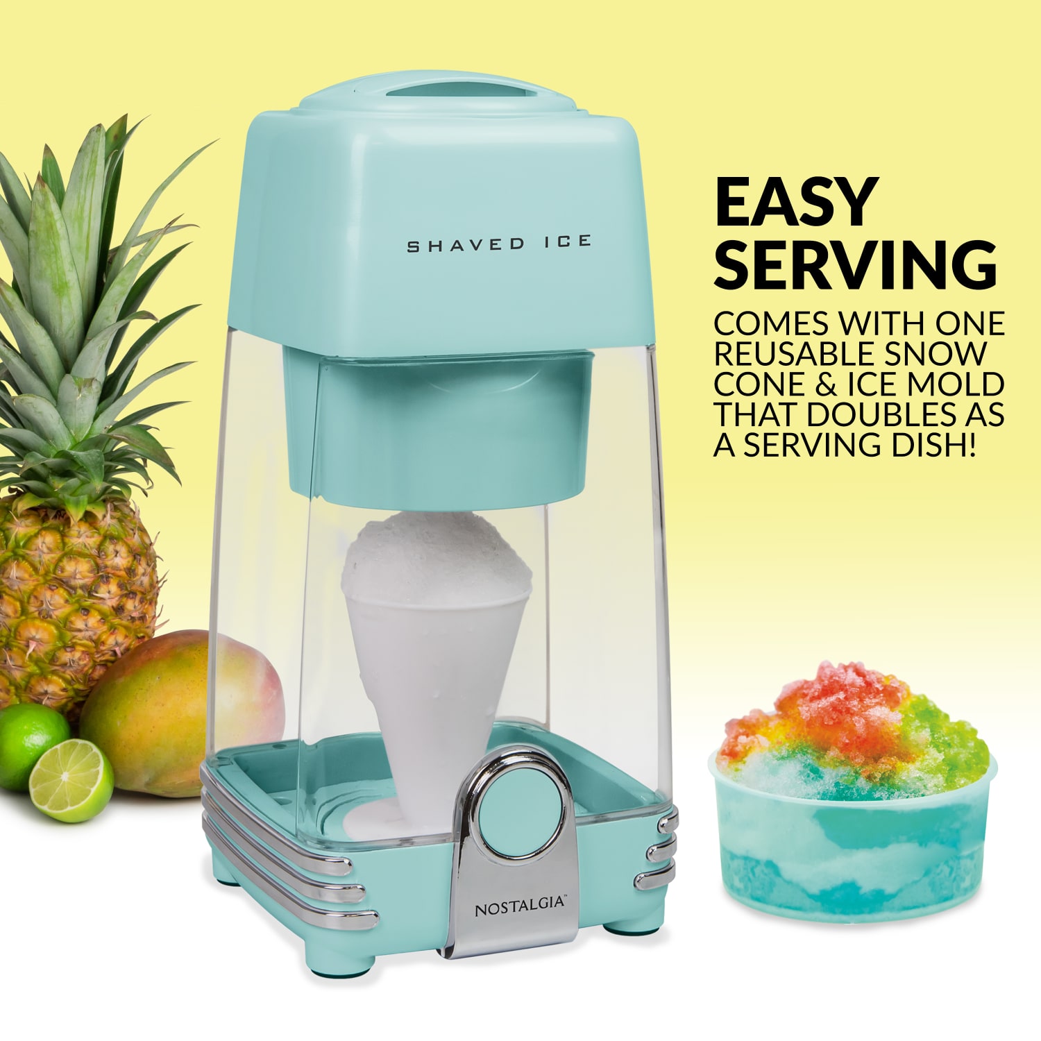 Nostalgia Electrics Electric Shaved Ice & Snow Cone Maker, Aqua - Image 6