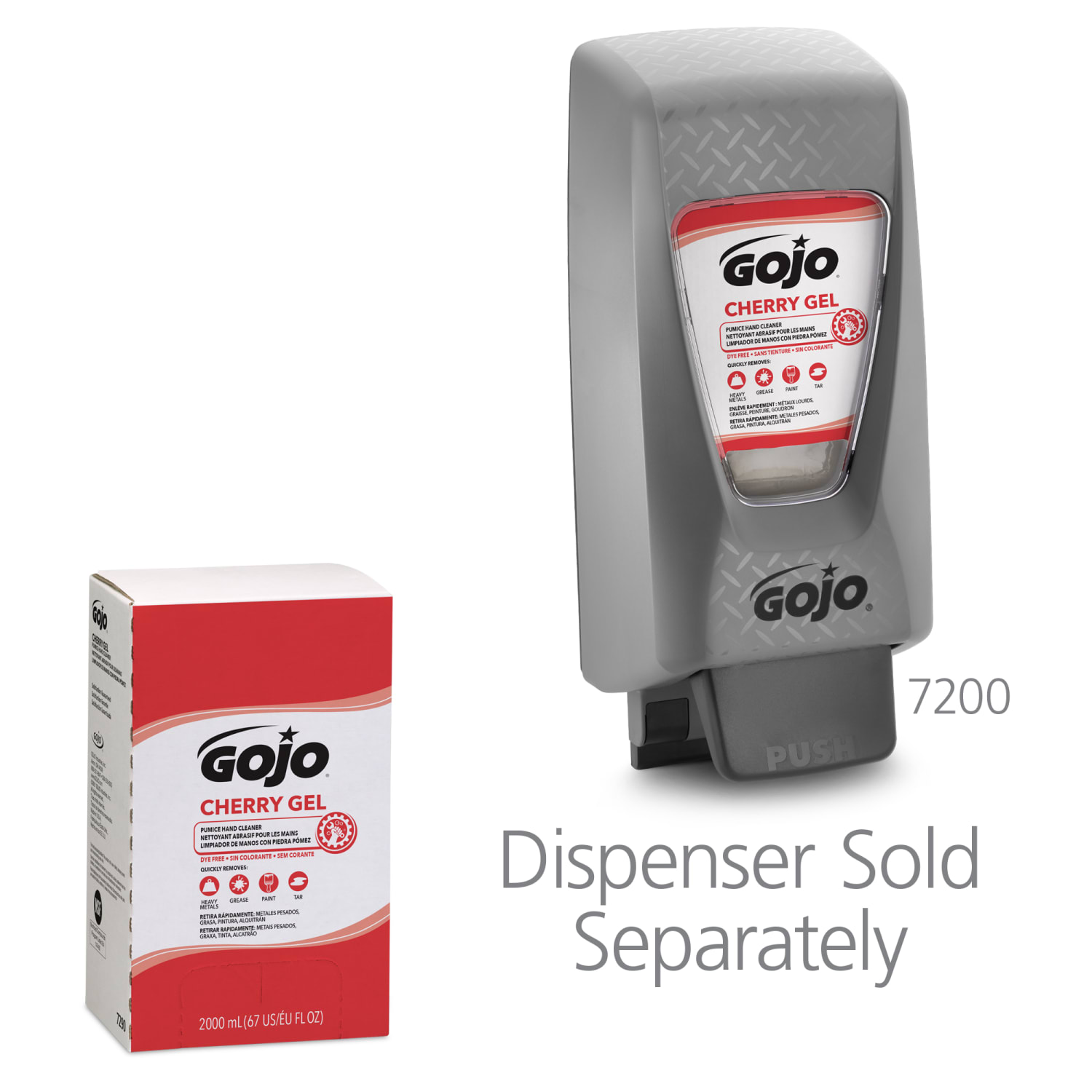 GOJO Gel Pumice Hand Soap Cleaner, Cherry Scent, 67.6 Oz, Case Of 4 Refills - Image 4