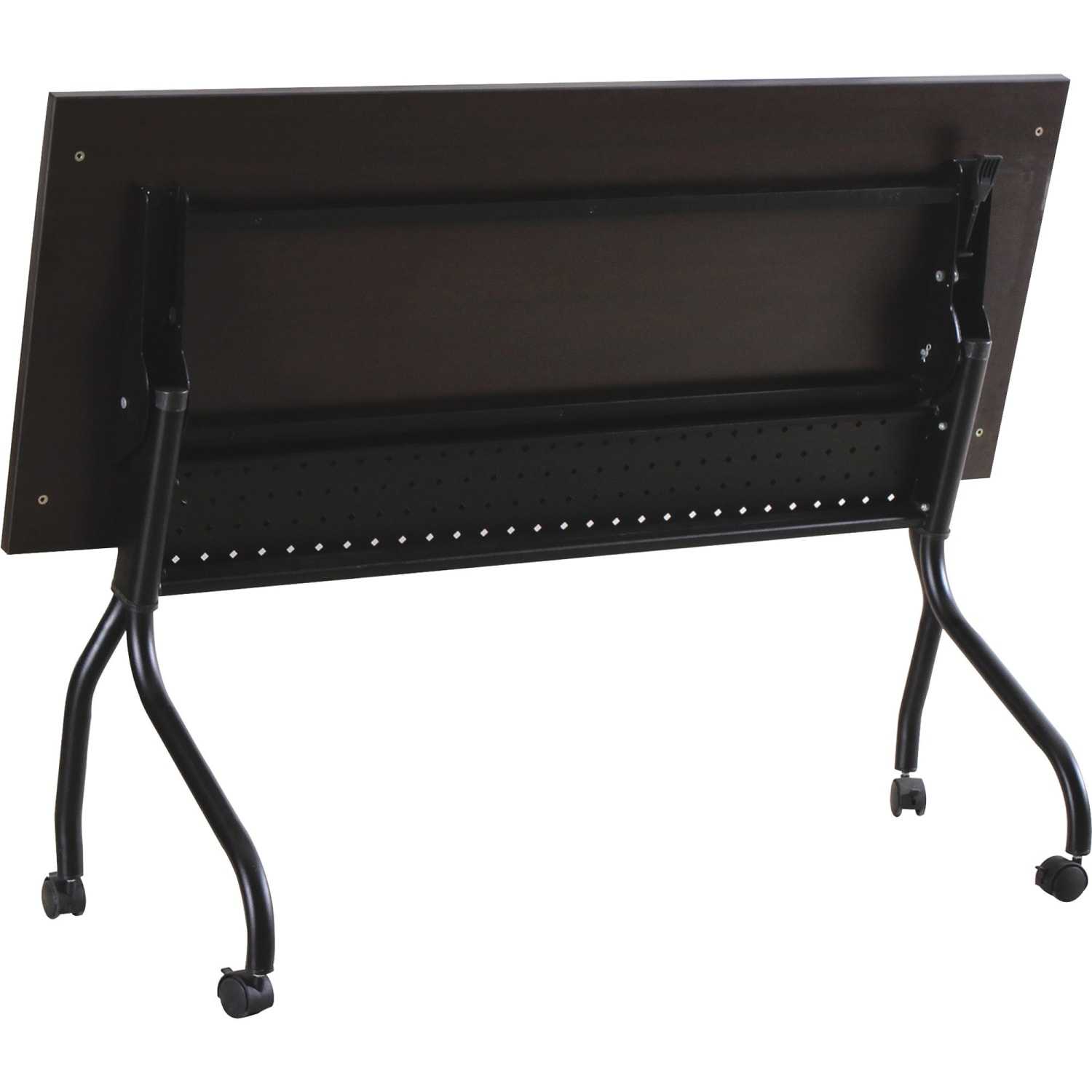 Lorell Flip Top Training Table, 60inW, Espresso/Black - Image 4