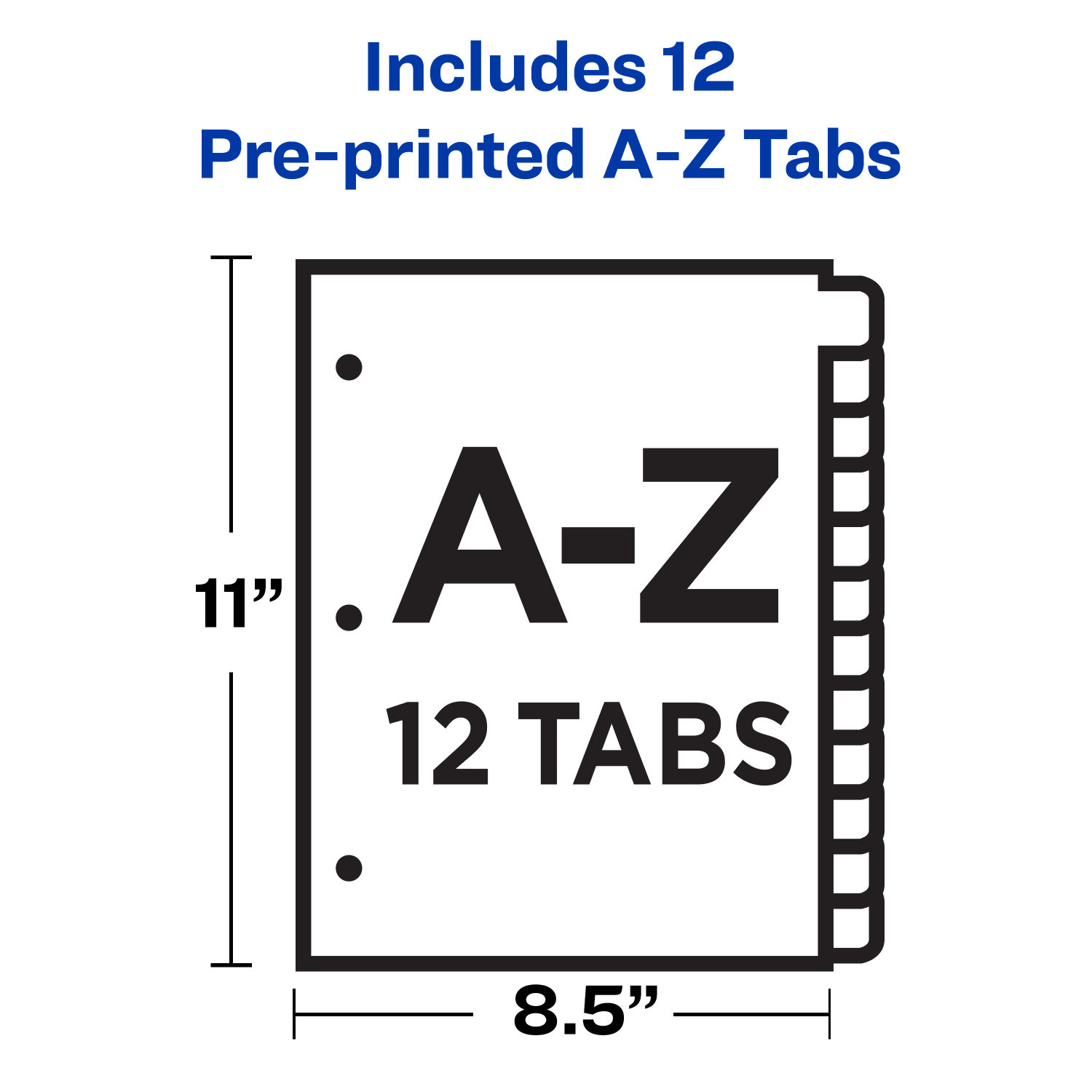 Avery Preprinted Plastic Dividers, A-Z, 12-Tab,  Multicolor, 1 Set - Image 4