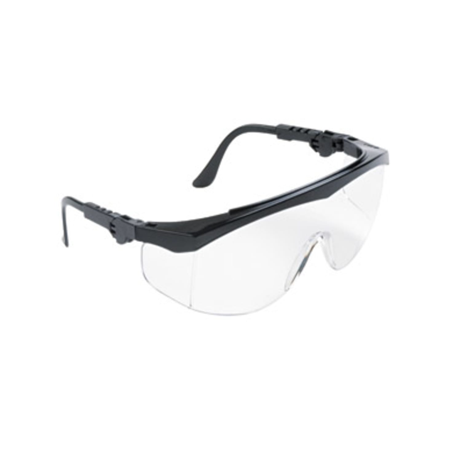 MCR Safety Tomahawk Adjustable Safety Glasses - Adjustable - Ultraviolet Protection - Nylon Frame - Black, Clear - 12 / Box - Image 3