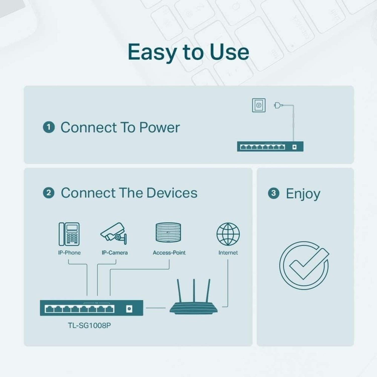 TP-LINK TL-SG1008P - 8 Port Gigabit PoE Switch - 4 PoE+ Ports @64W - Desktop - Plug & Play - Sturdy Metal w/ Shielded Ports - TLSG1008P - Image 6