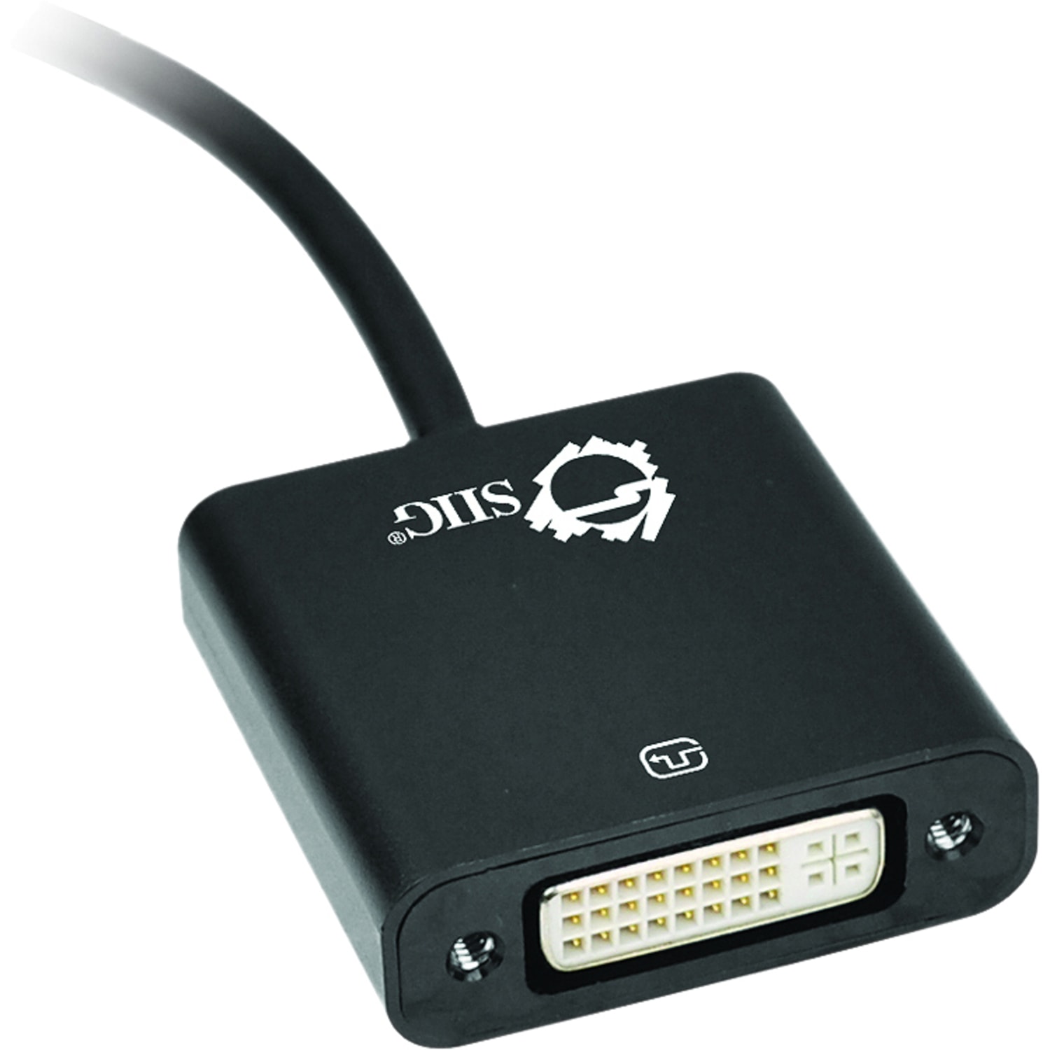 SIIG DisplayPort to DVI Adapter Converter - DisplayPort/DVI Video Cable for Video Device, Notebook - First End: 1 x 20-pin DisplayPort 1.1a Digital Audio/Video - Male - Second End: 1 x 24-pin DVI-D Digital Video - Female - Black - 1 - Image 3