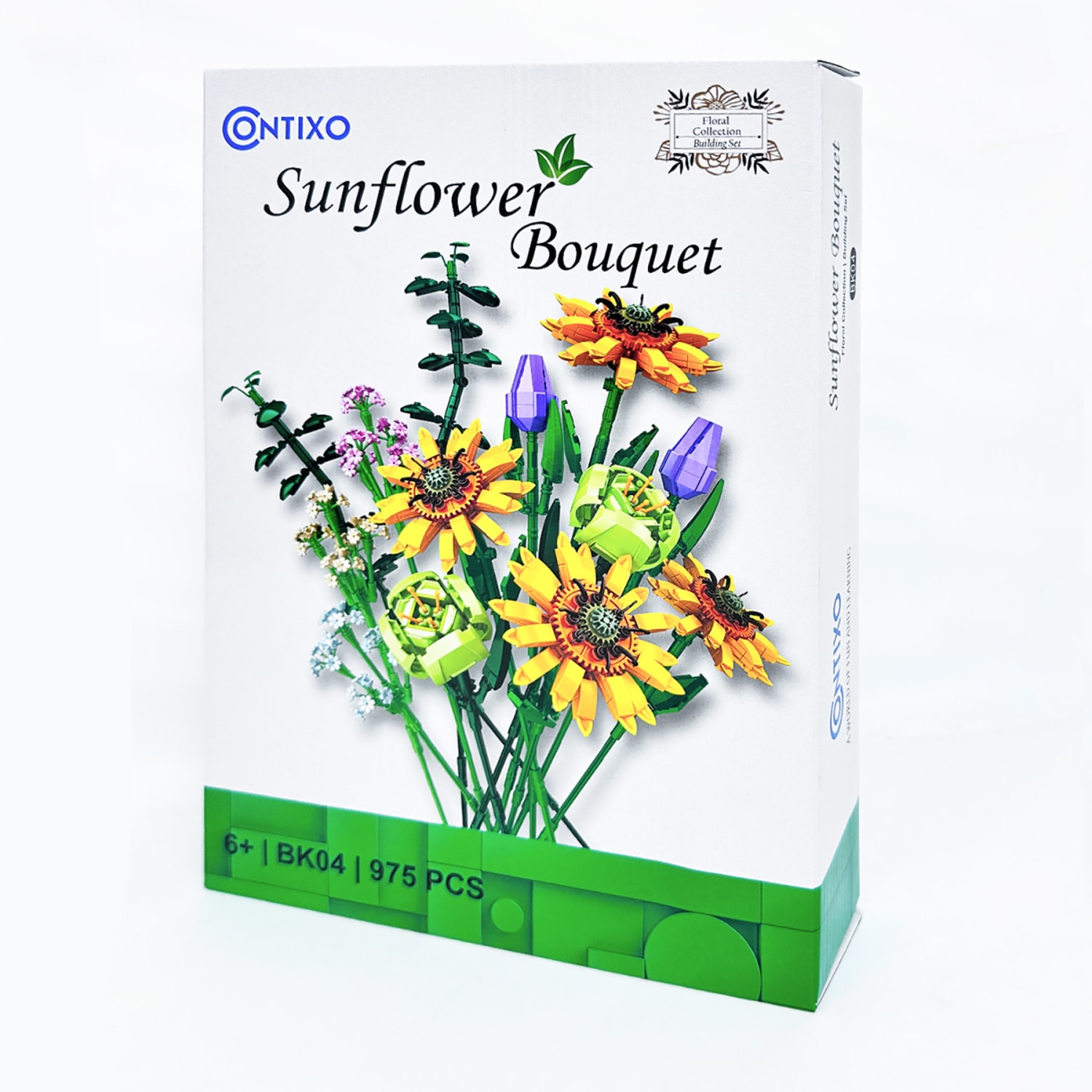 Contixo BK04 Sunflower Bouquet Floral Collection Building Block Set, Grade 3 - 12, Set Of 975 Pieces - Image 3