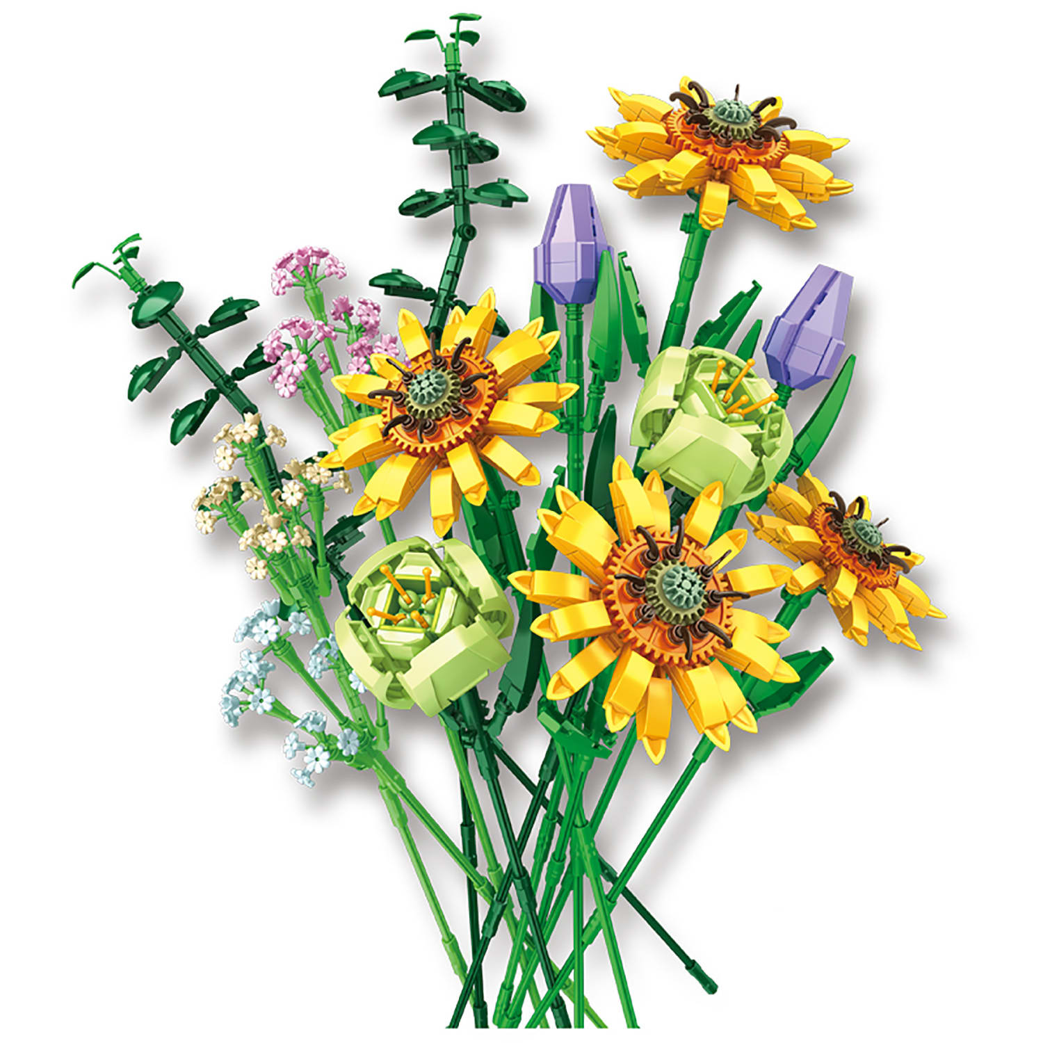 Contixo BK04 Sunflower Bouquet Floral Collection Building Block Set, Grade 3 - 12, Set Of 975 Pieces - Image 6