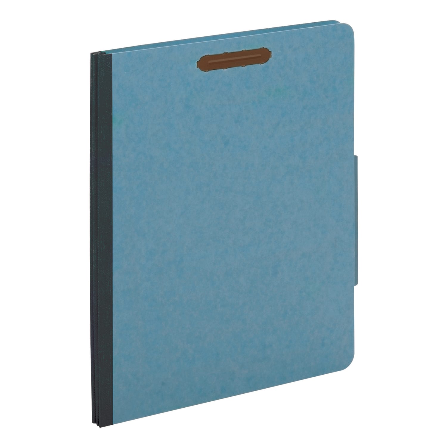 Office Depot Brand Classification Folders, 2 1/2in Expansion, Letter Size, 2 Dividers, 100% Recycled, Blue, Pack Of 5 Folders