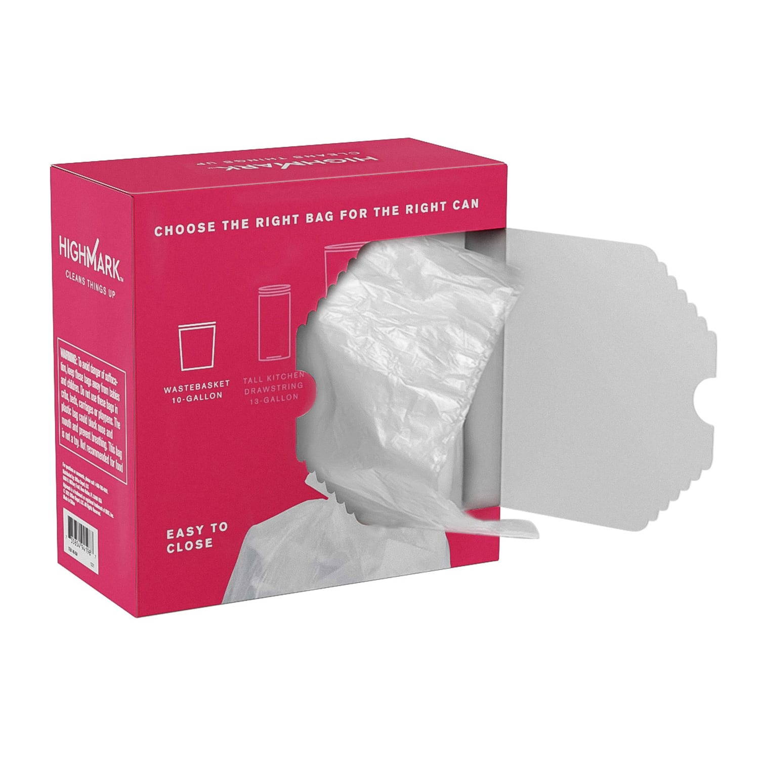 Highmark Wastebasket Trash Bags, 10 Gallon, Clear, Box Of 160 Bags - Image 6