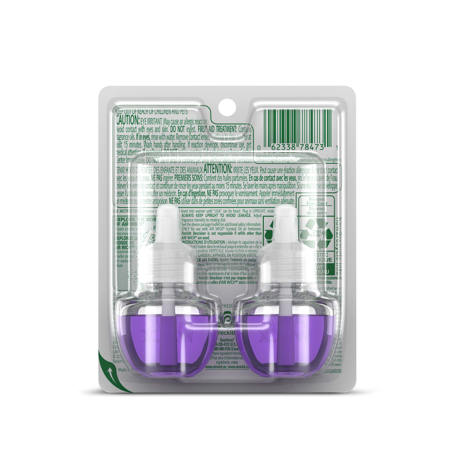 Air Wick Essential Oils Scented Oil Warmer Refill, 0.67 Oz, Lavender/Chamomile, Pack Of 2 - Image 4