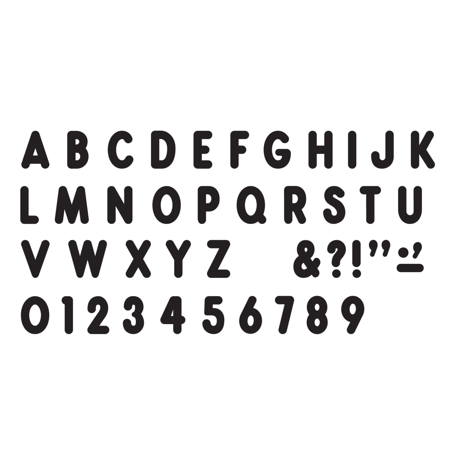 TREND Ready Letters, 7in, Billboard Uppercase, Black, Set Of 3 Packs - Image 3